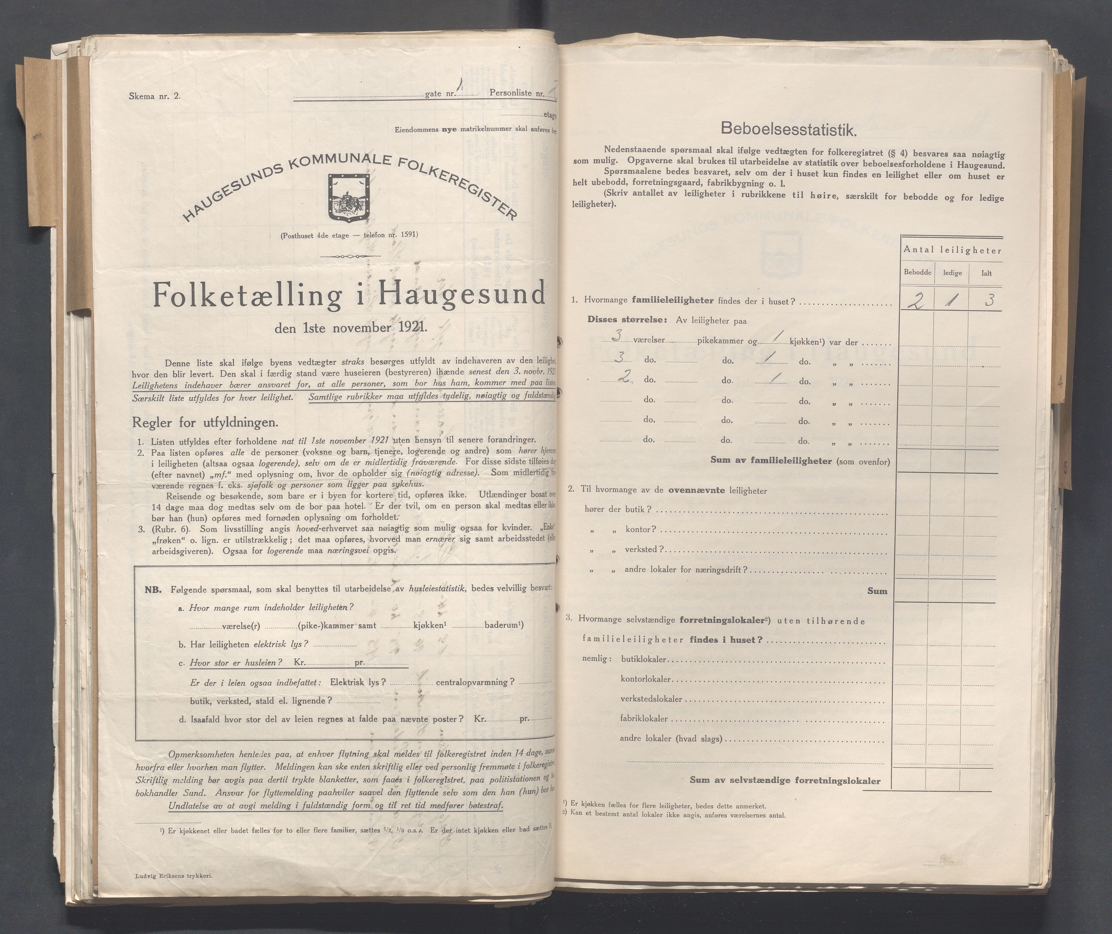 IKAR, Kommunal folketelling 1.11.1921 for Haugesund, 1921, s. 3976