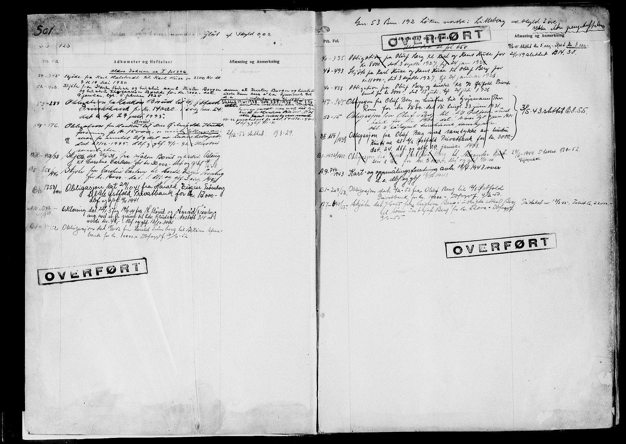 Rakkestad sorenskriveri, SAO/A-10686/G/Ga/Gae/L0003: Panteregister nr. V 3, 1920-1956, s. 501