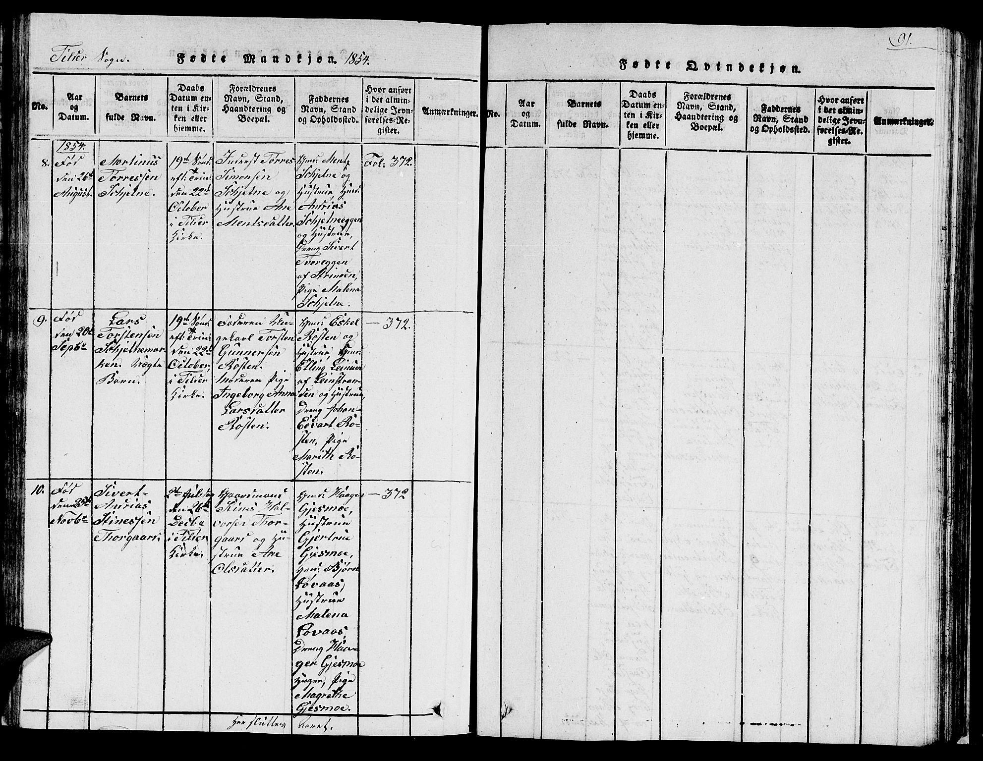 Ministerialprotokoller, klokkerbøker og fødselsregistre - Sør-Trøndelag, SAT/A-1456/621/L0458: Klokkerbok nr. 621C01, 1816-1865, s. 91