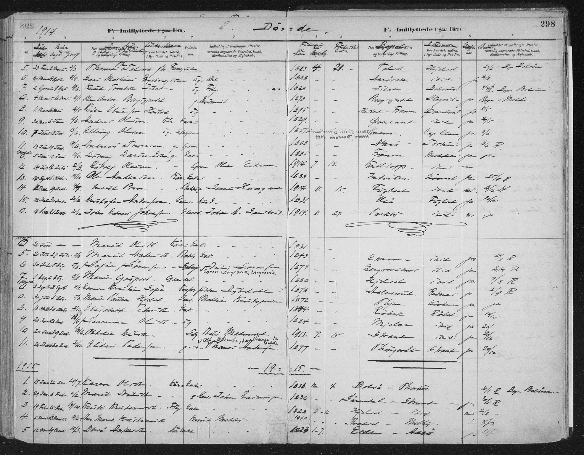Ministerialprotokoller, klokkerbøker og fødselsregistre - Møre og Romsdal, AV/SAT-A-1454/555/L0658: Ministerialbok nr. 555A09, 1887-1917, s. 298