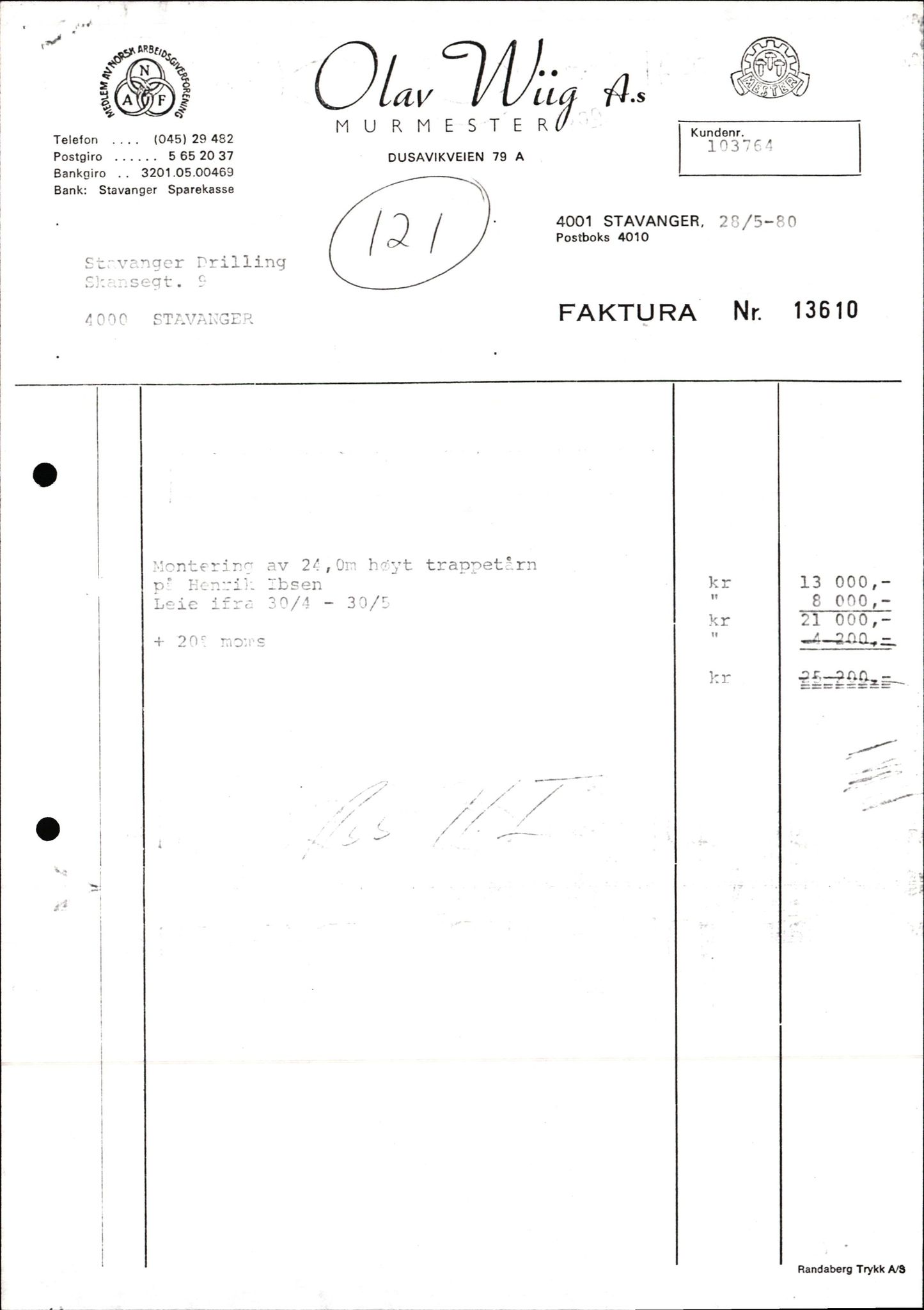 Pa 1503 - Stavanger Drilling AS, AV/SAST-A-101906/2/E/Ec/Eca/L0013: Sak og korrespondanse, 1980-1982