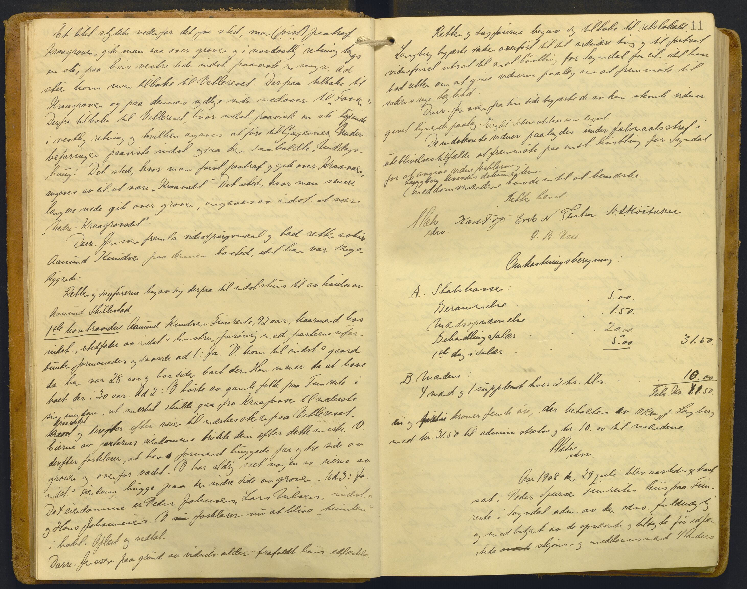 Indre Sogn tingrett, AV/SAB-A-3301/1/F/Fb/Fba/L0014: Sivile og offentlege saker, Bb 10, 1907-1922, s. 10b-11a