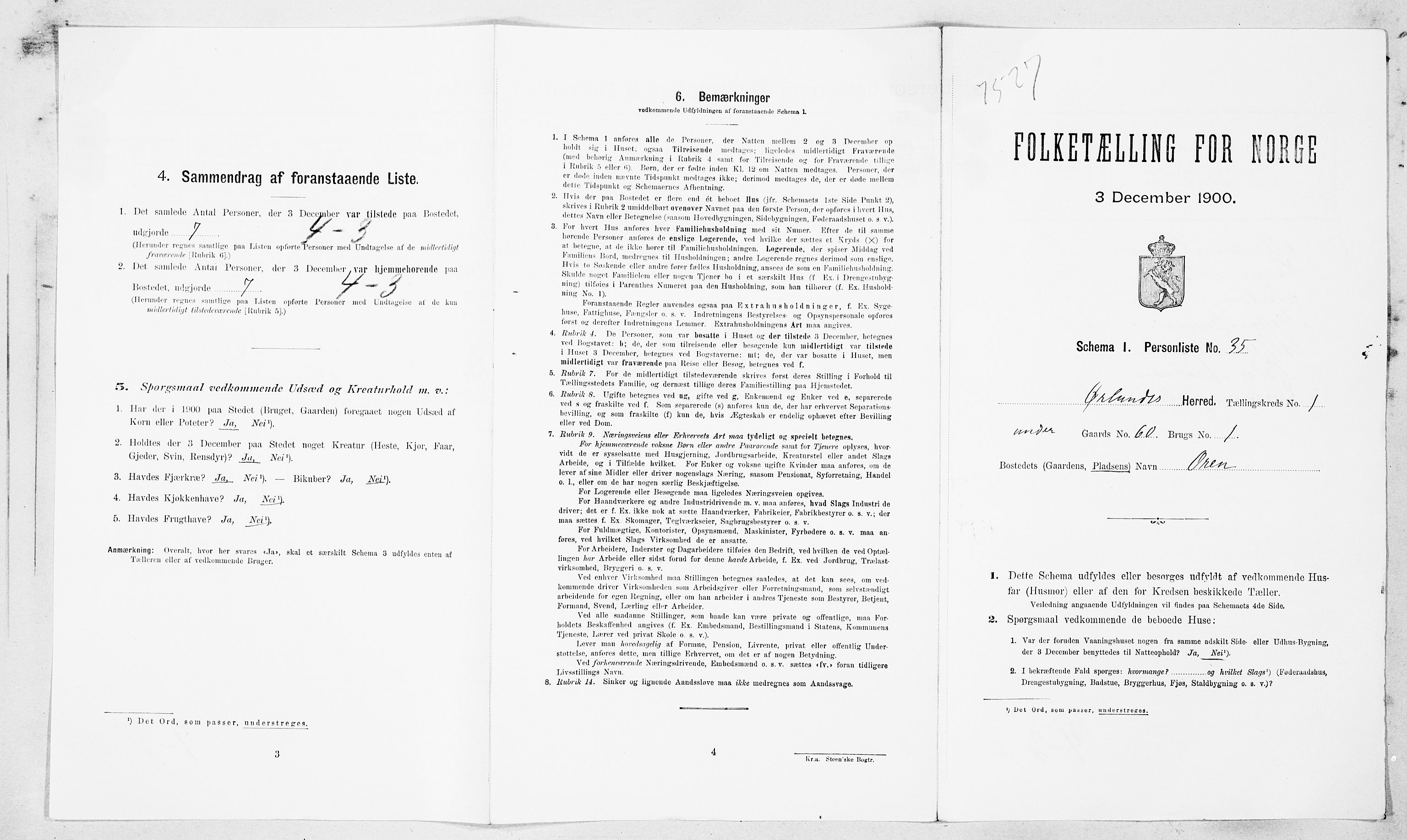 SAT, Folketelling 1900 for 1621 Ørland herred, 1900, s. 156