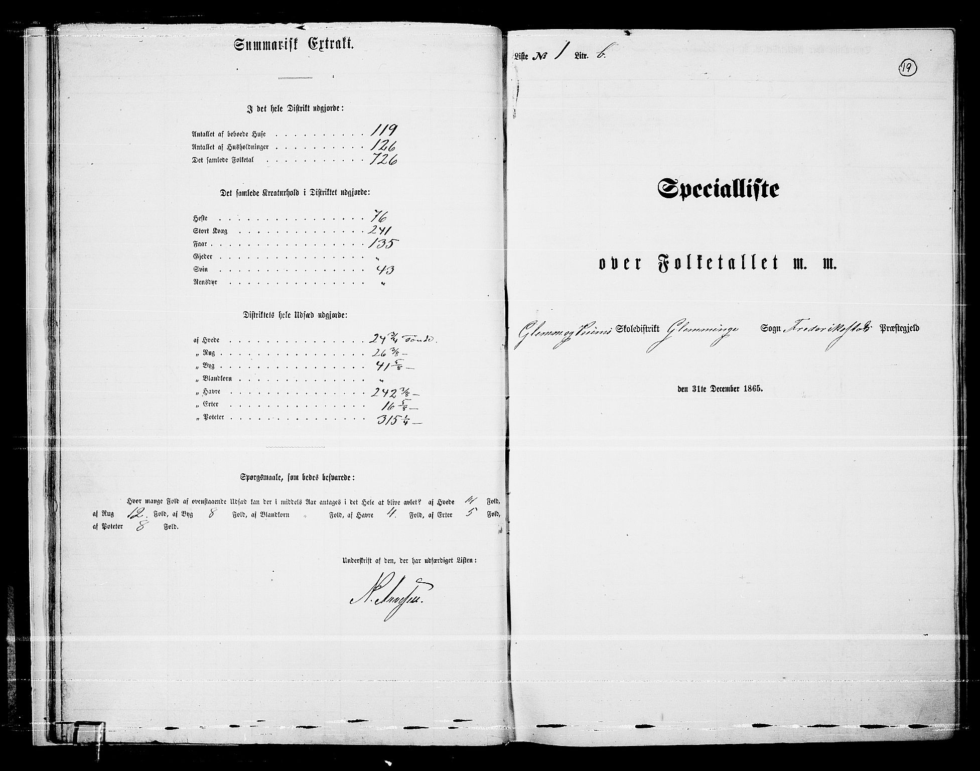 RA, Folketelling 1865 for 0132L Fredrikstad prestegjeld, Glemmen sokn, 1865, s. 21