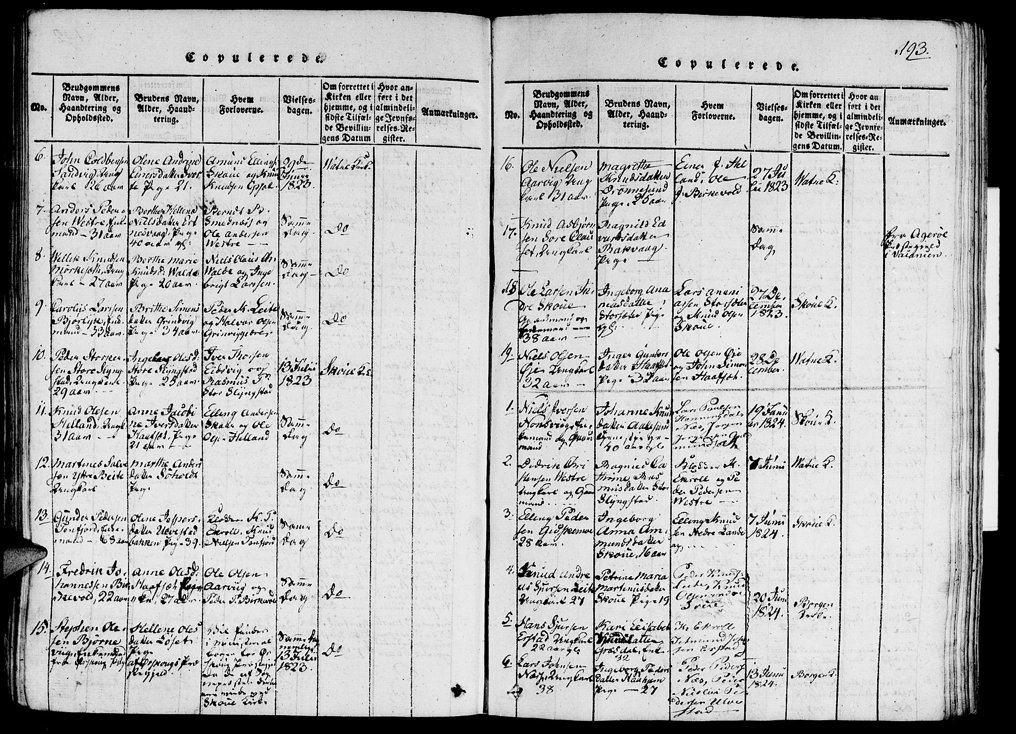 Ministerialprotokoller, klokkerbøker og fødselsregistre - Møre og Romsdal, SAT/A-1454/524/L0351: Ministerialbok nr. 524A03, 1816-1838, s. 193