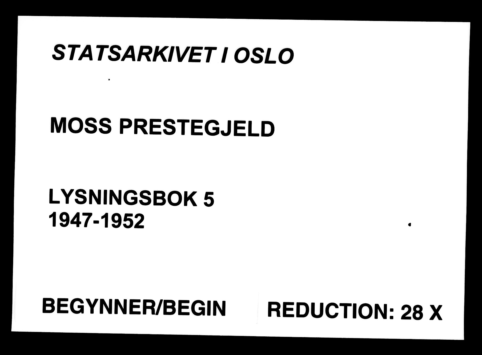 Moss prestekontor Kirkebøker, AV/SAO-A-2003/H/Ha/L0005: Lysningsprotokoll nr. 5, 1947-1952