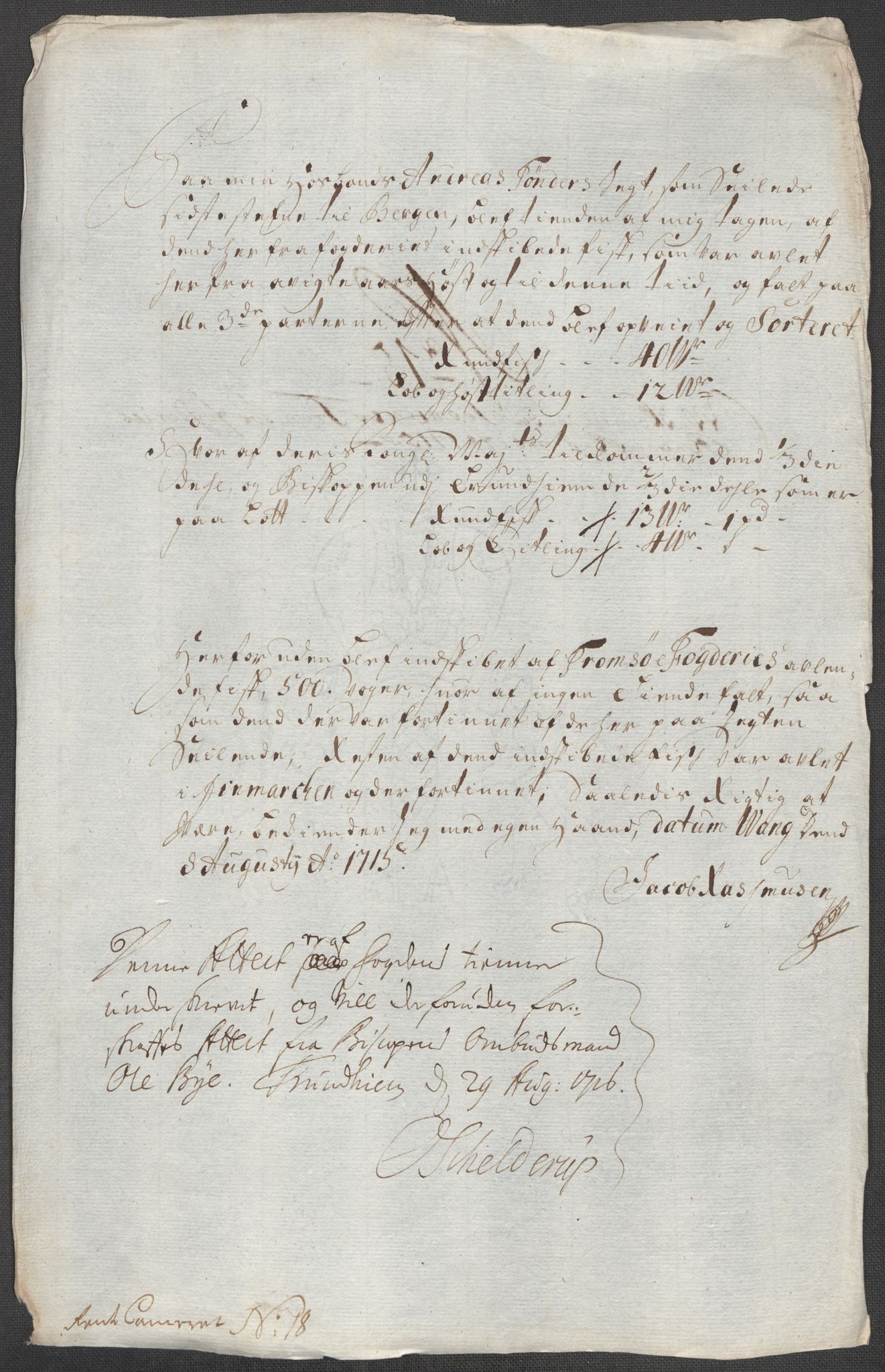 Rentekammeret inntil 1814, Reviderte regnskaper, Fogderegnskap, AV/RA-EA-4092/R68/L4761: Fogderegnskap Senja og Troms, 1715, s. 116