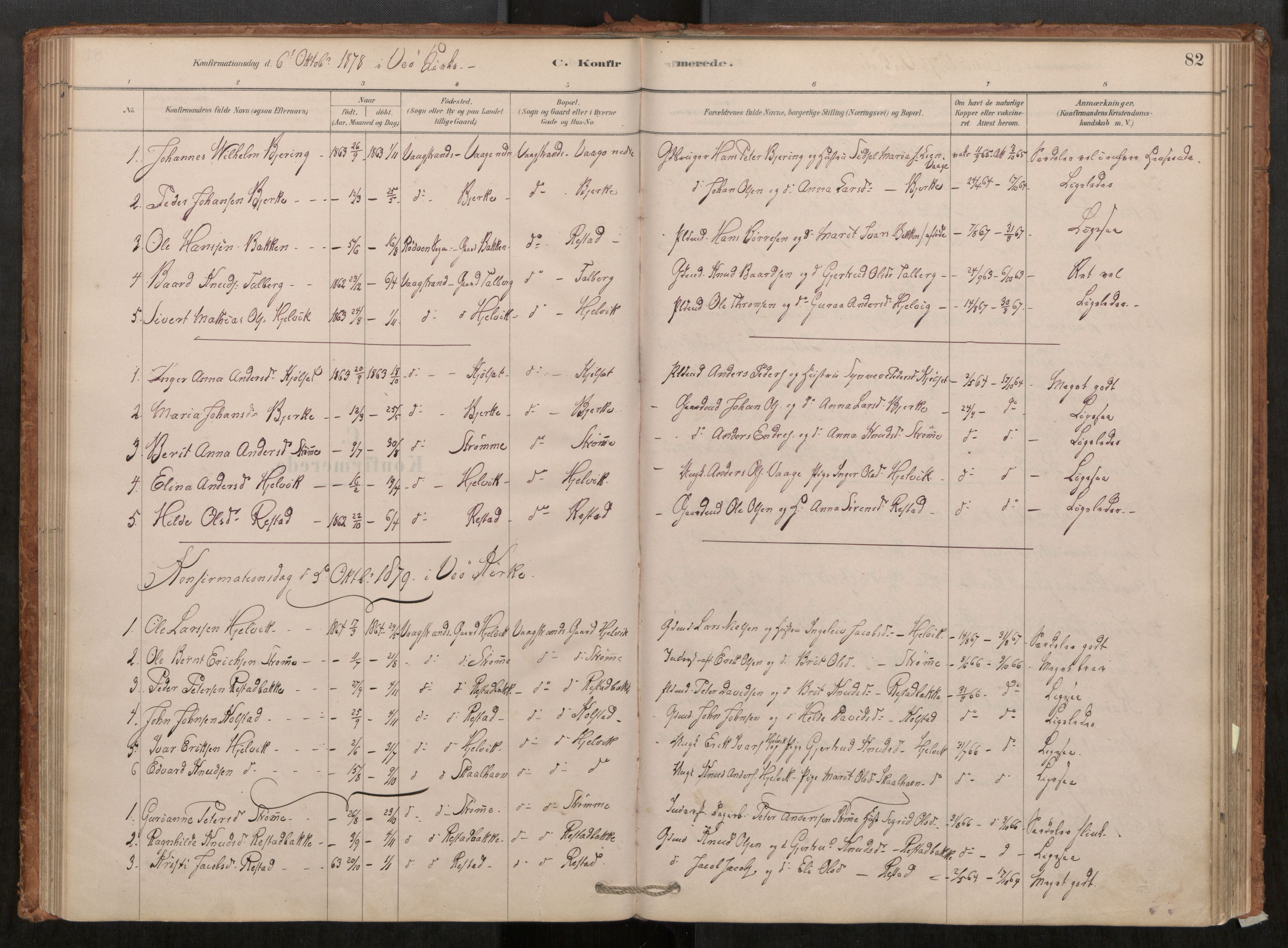 Ministerialprotokoller, klokkerbøker og fødselsregistre - Møre og Romsdal, AV/SAT-A-1454/550/L0621: Ministerialbok nr. 550A01, 1878-1915, s. 82