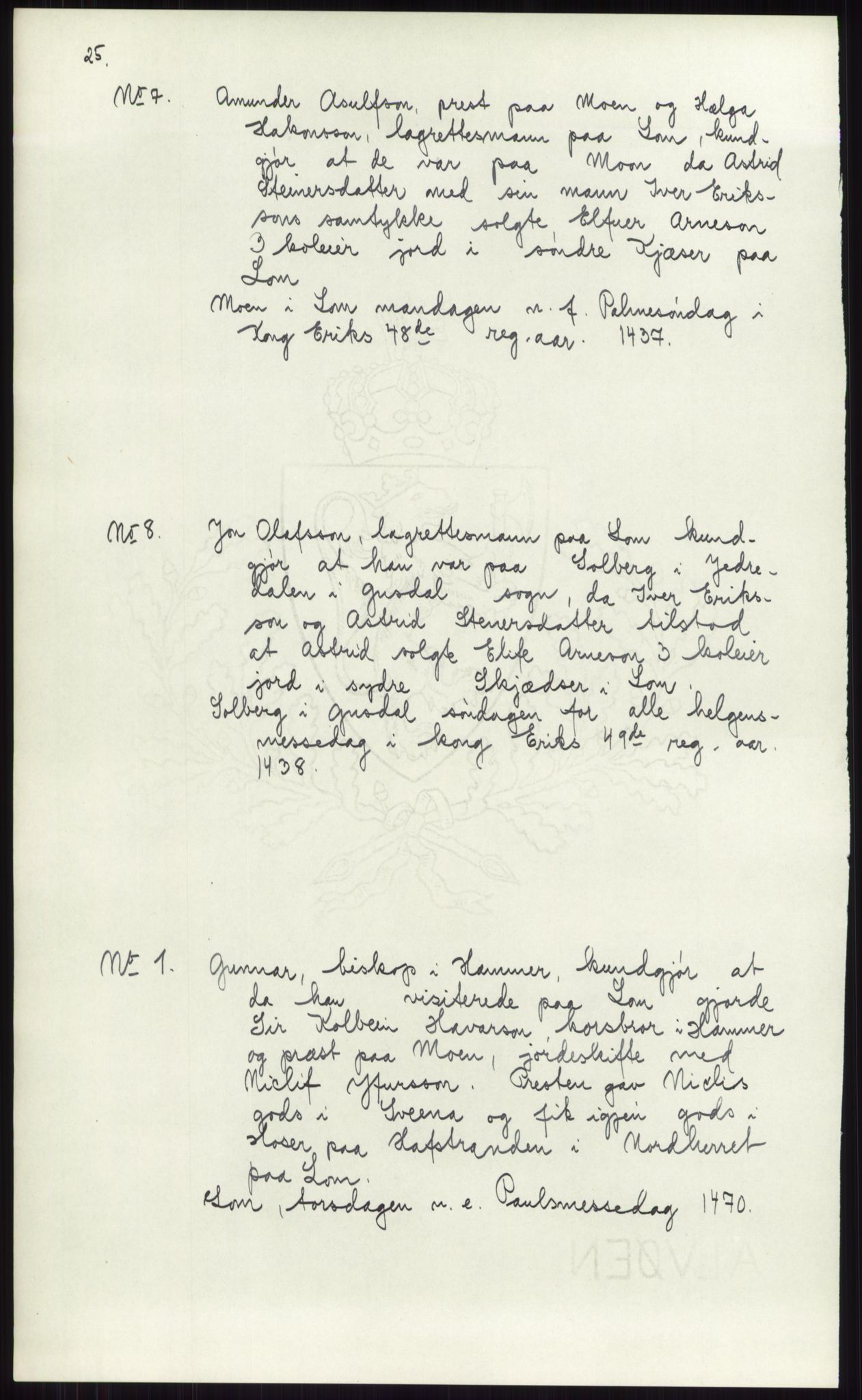 Samlinger til kildeutgivelse, Diplomavskriftsamlingen, AV/RA-EA-4053/H/Ha, s. 2612