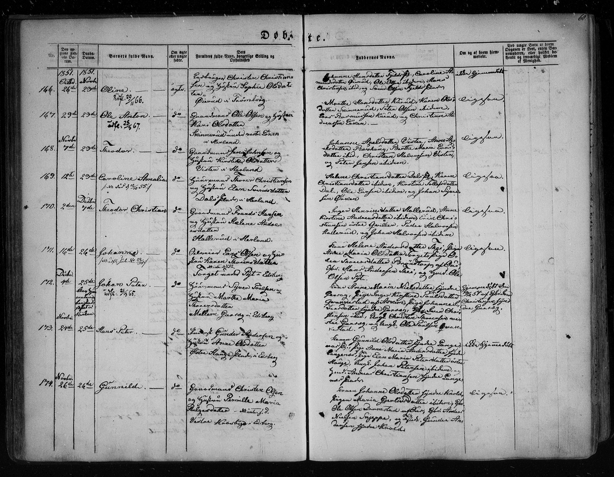 Eidsberg prestekontor Kirkebøker, AV/SAO-A-10905/F/Fa/L0009: Ministerialbok nr. I 9, 1849-1856, s. 60