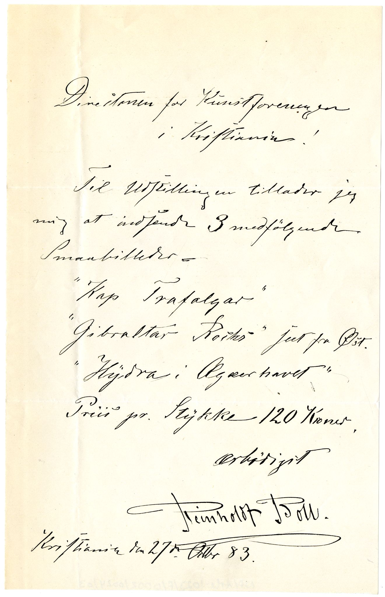 Diderik Maria Aalls brevsamling, NF/Ark-1023/F/L0002: D.M. Aalls brevsamling. B - C, 1799-1889, s. 111