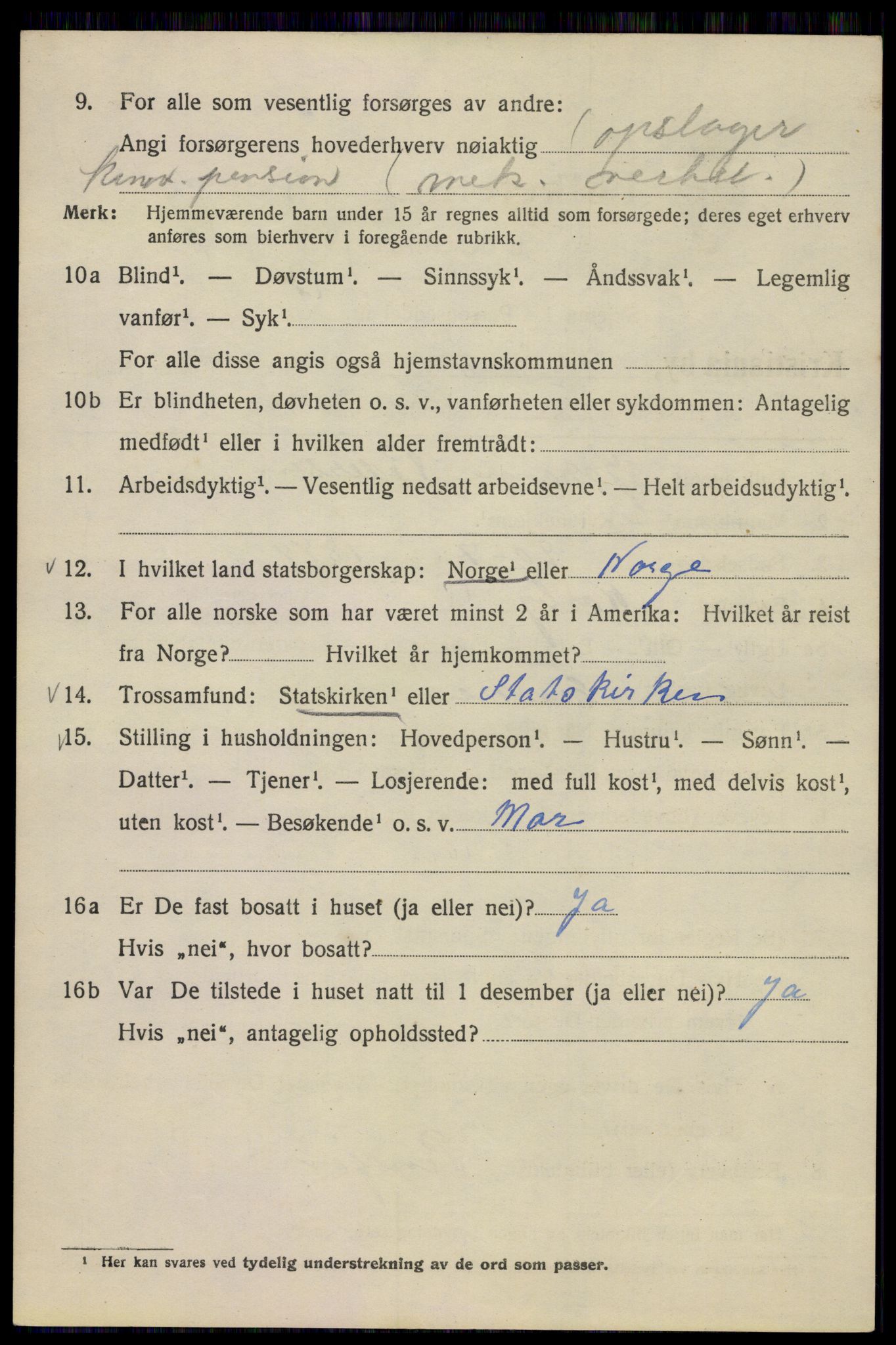 SAO, Folketelling 1920 for 0301 Kristiania kjøpstad, 1920, s. 228878