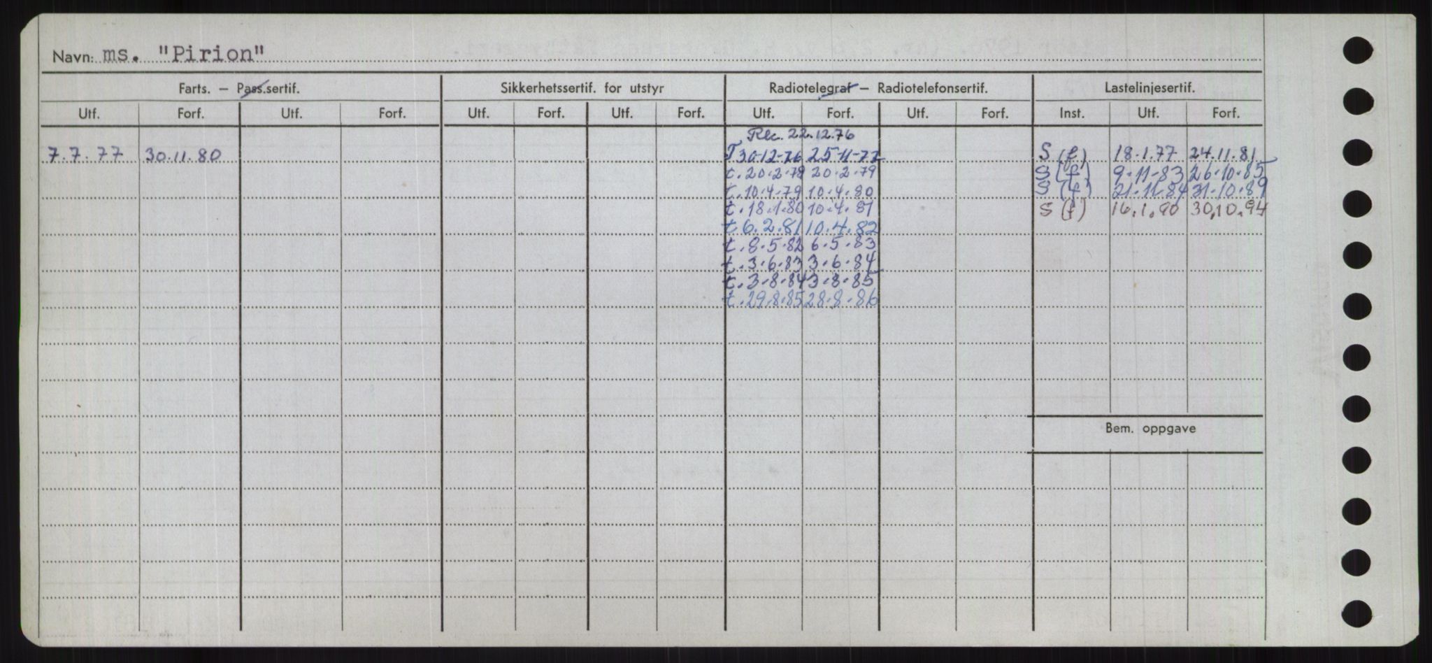 Sjøfartsdirektoratet med forløpere, Skipsmålingen, RA/S-1627/H/Ha/L0004/0002: Fartøy, Mas-R / Fartøy, Odin-R, s. 318