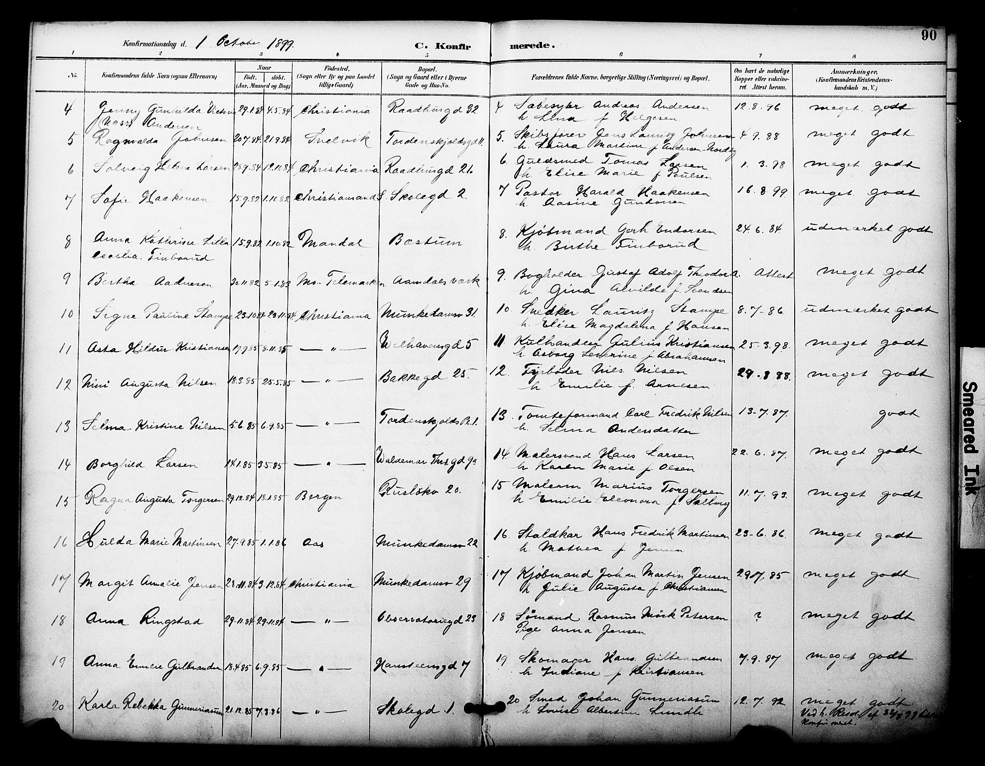 Johannes prestekontor Kirkebøker, AV/SAO-A-10852/F/Fa/L0005: Ministerialbok nr. 5, 1893-1907, s. 90