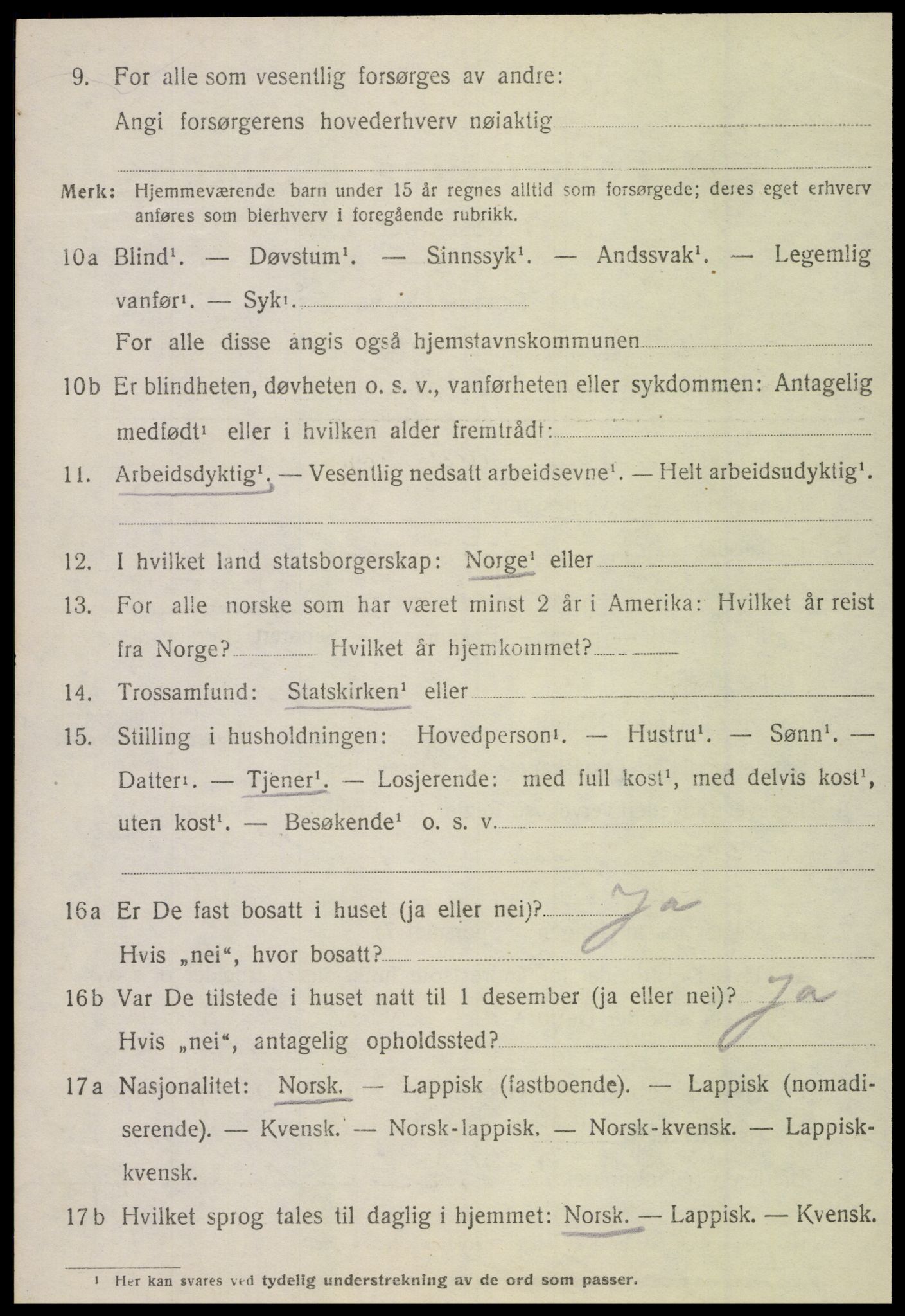 SAT, Folketelling 1920 for 1750 Vikna herred, 1920, s. 1550