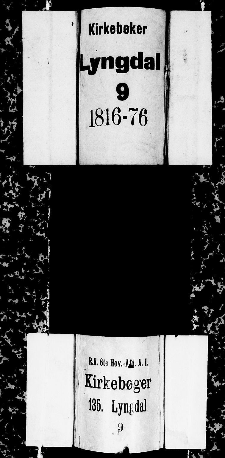 Lyngdal sokneprestkontor, SAK/1111-0029/F/Fb/Fba/L0001: Klokkerbok nr. B 1, 1816-1876