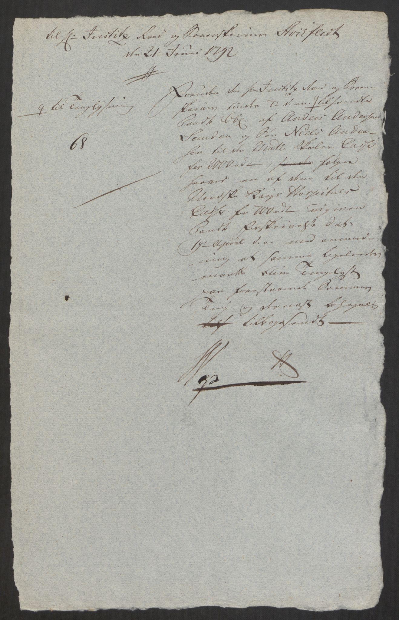 Forsvaret, Den norske kvesthuskasse/krigshospitalkasse, AV/RA-RAFA-1887/F/Fa/L0008: Konsepter, 1790-1793, s. 856