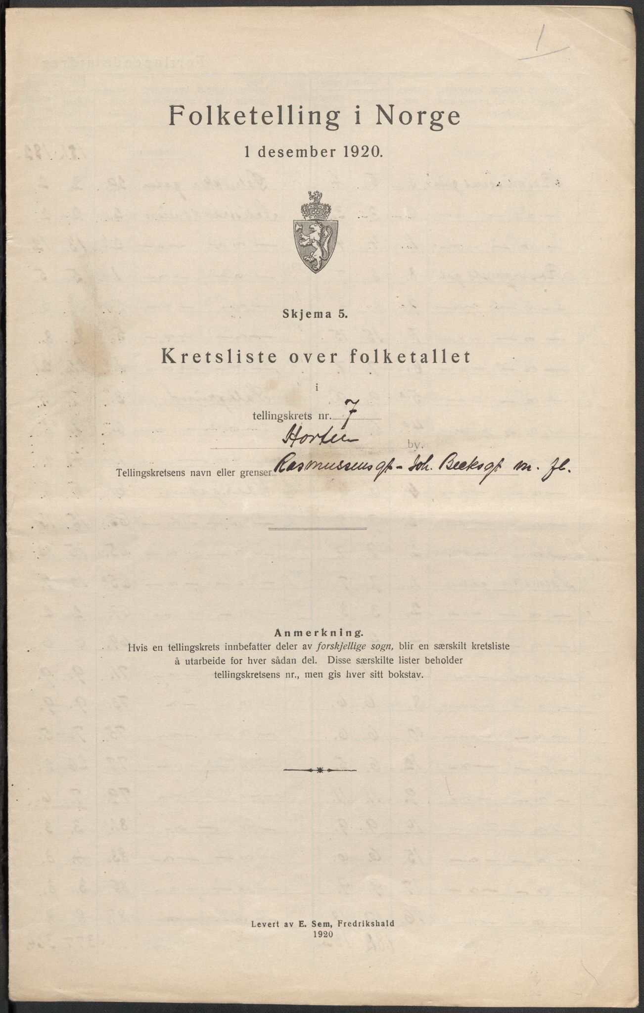 SAKO, Folketelling 1920 for 0703 Horten kjøpstad, 1920, s. 41