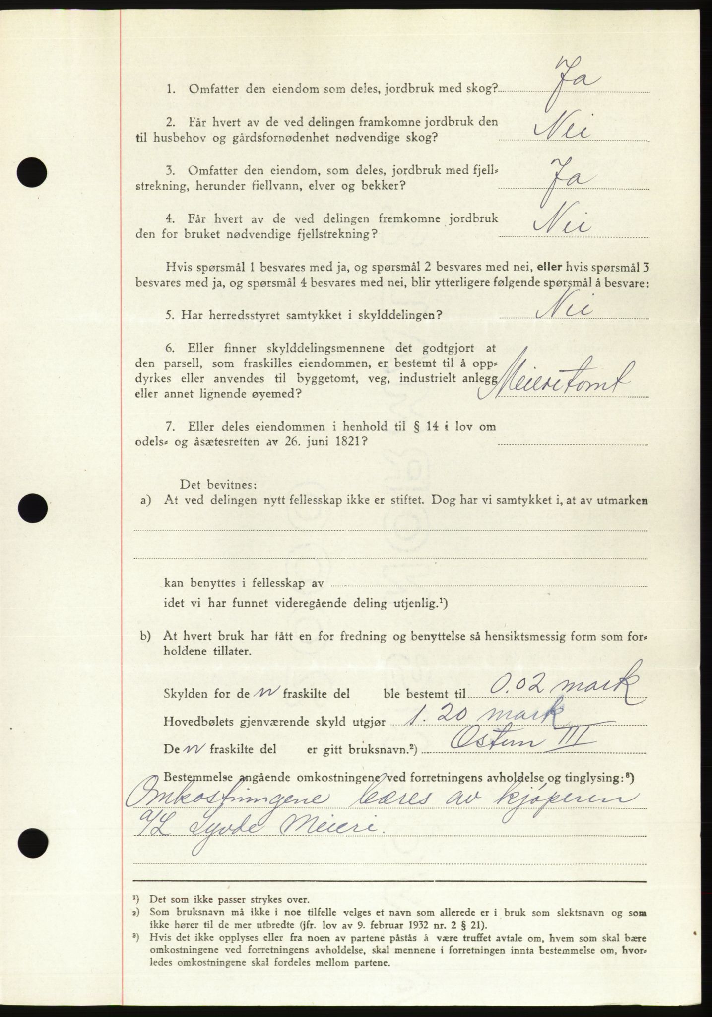 Søre Sunnmøre sorenskriveri, AV/SAT-A-4122/1/2/2C/L0081: Pantebok nr. 7A, 1947-1948, Dagboknr: 1519/1947