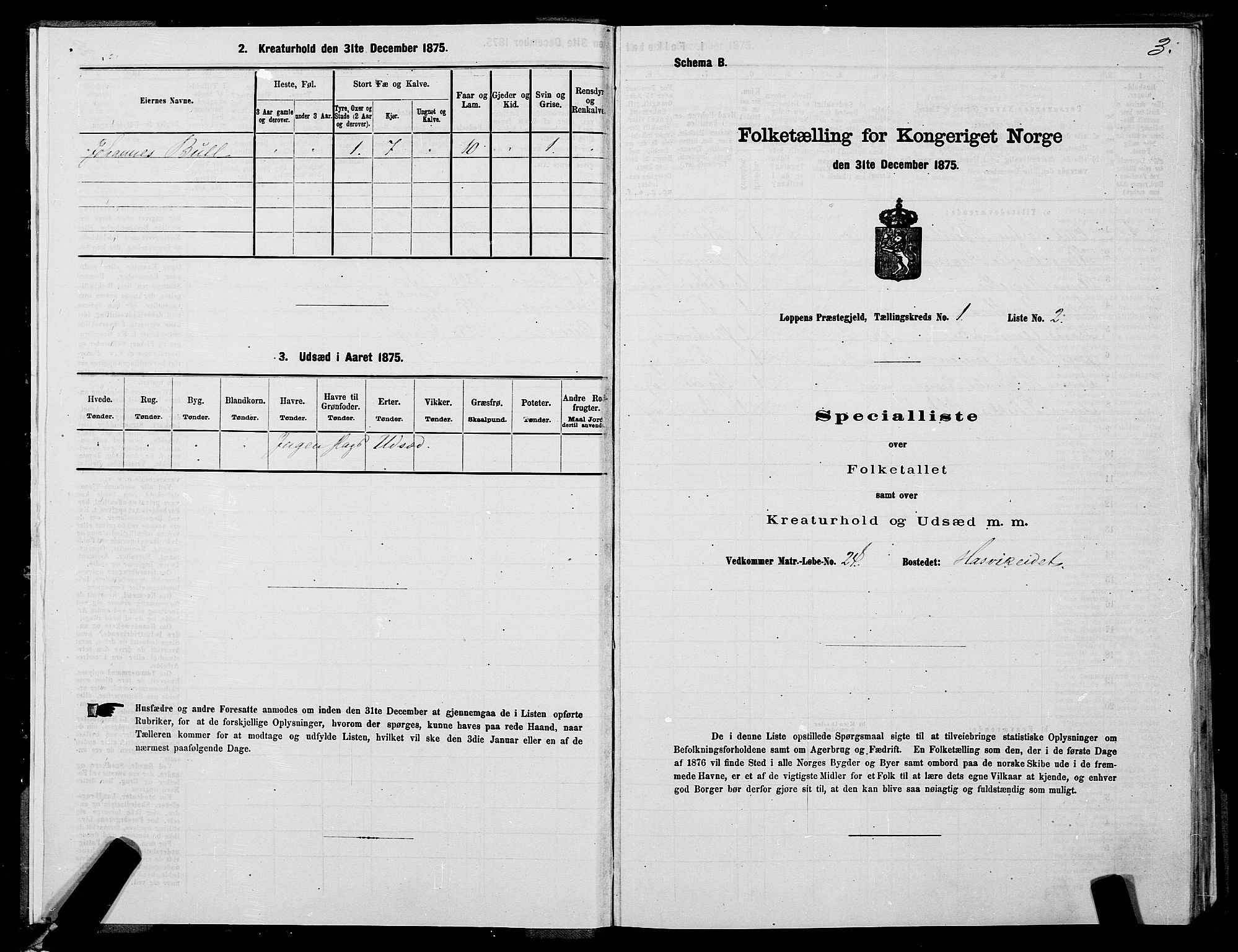 SATØ, Folketelling 1875 for 2014P Loppa prestegjeld, 1875, s. 1003