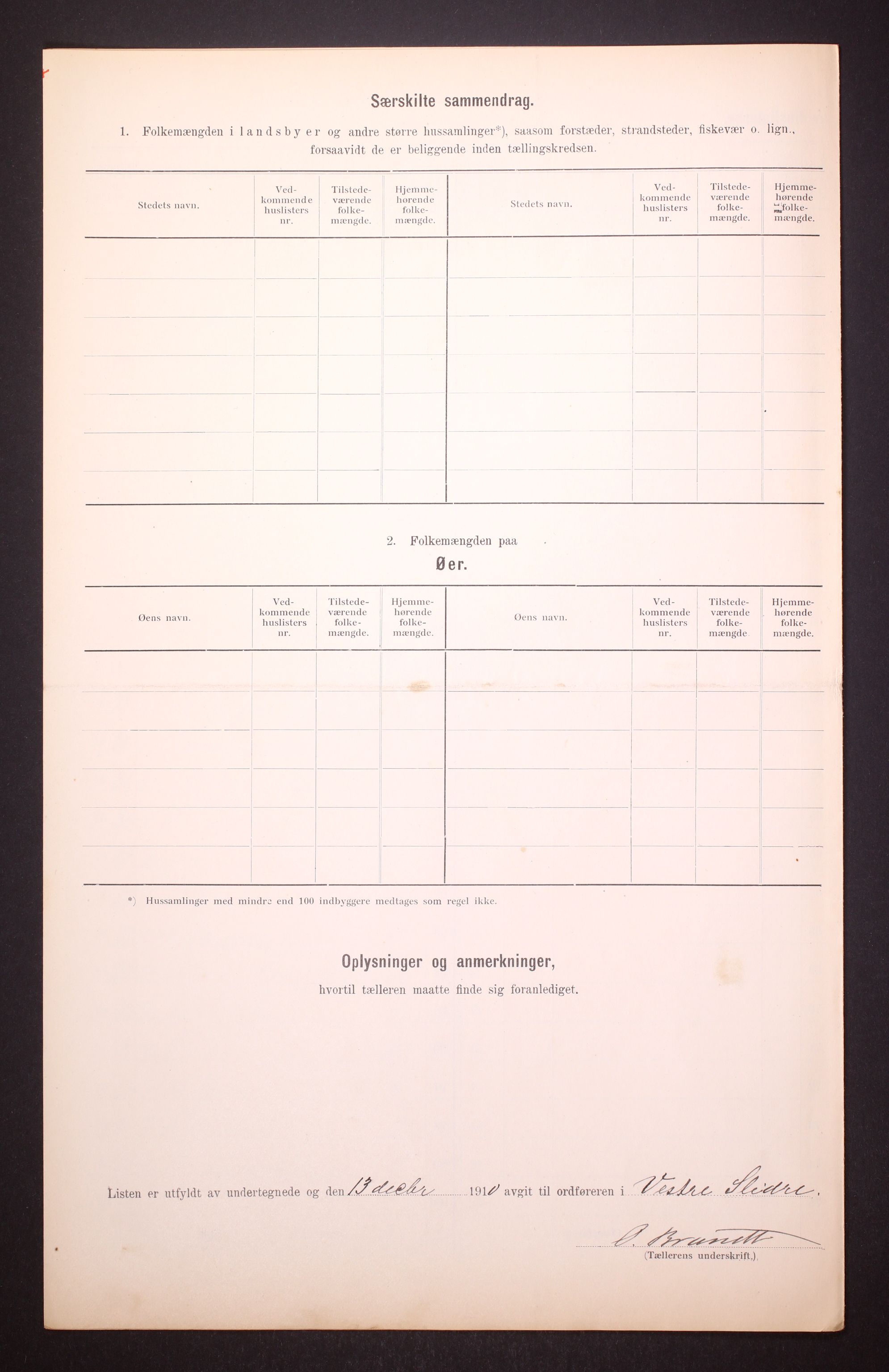 RA, Folketelling 1910 for 0543 Vestre Slidre herred, 1910, s. 12