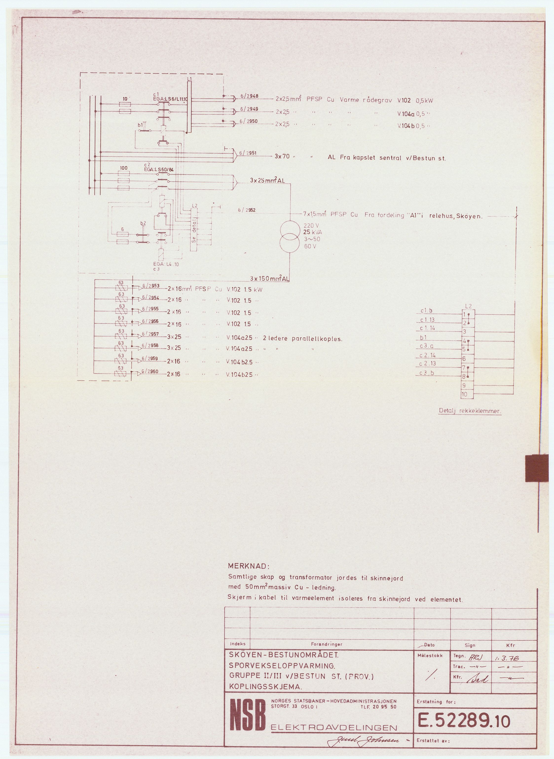 Norges statsbaner, Hovedadministrasjonen, Plankontoret for Oslo S, AV/RA-S-5410/D/L0168: Driftsbanegården. Øvrige driftsbanegårder, 1917-1978, s. 105