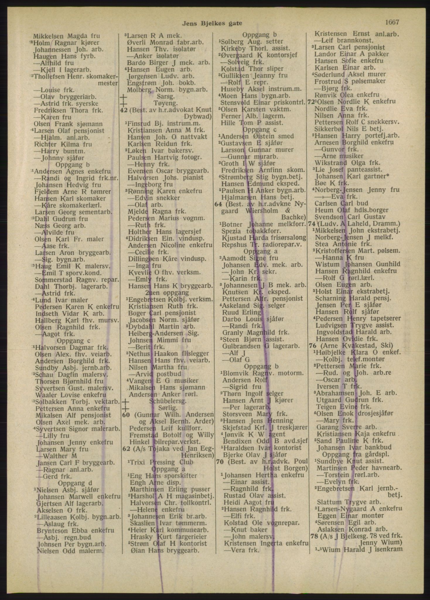 Kristiania/Oslo adressebok, PUBL/-, 1947, s. 1667