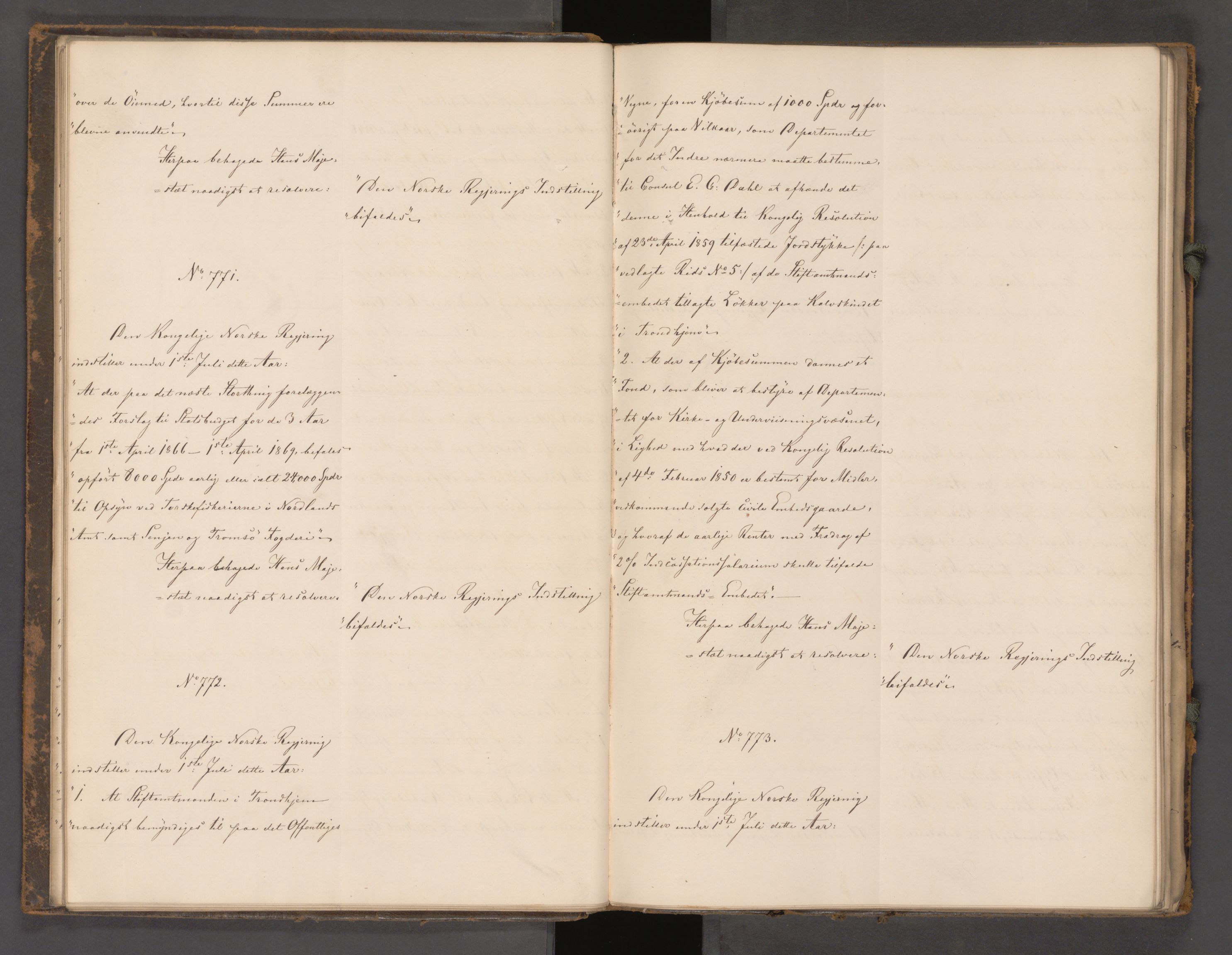 Statsrådssekretariatet, AV/RA-S-1001/A/Ab/L0104: Kgl. res. nr. 724-1001b, 2. halvår, 1865
