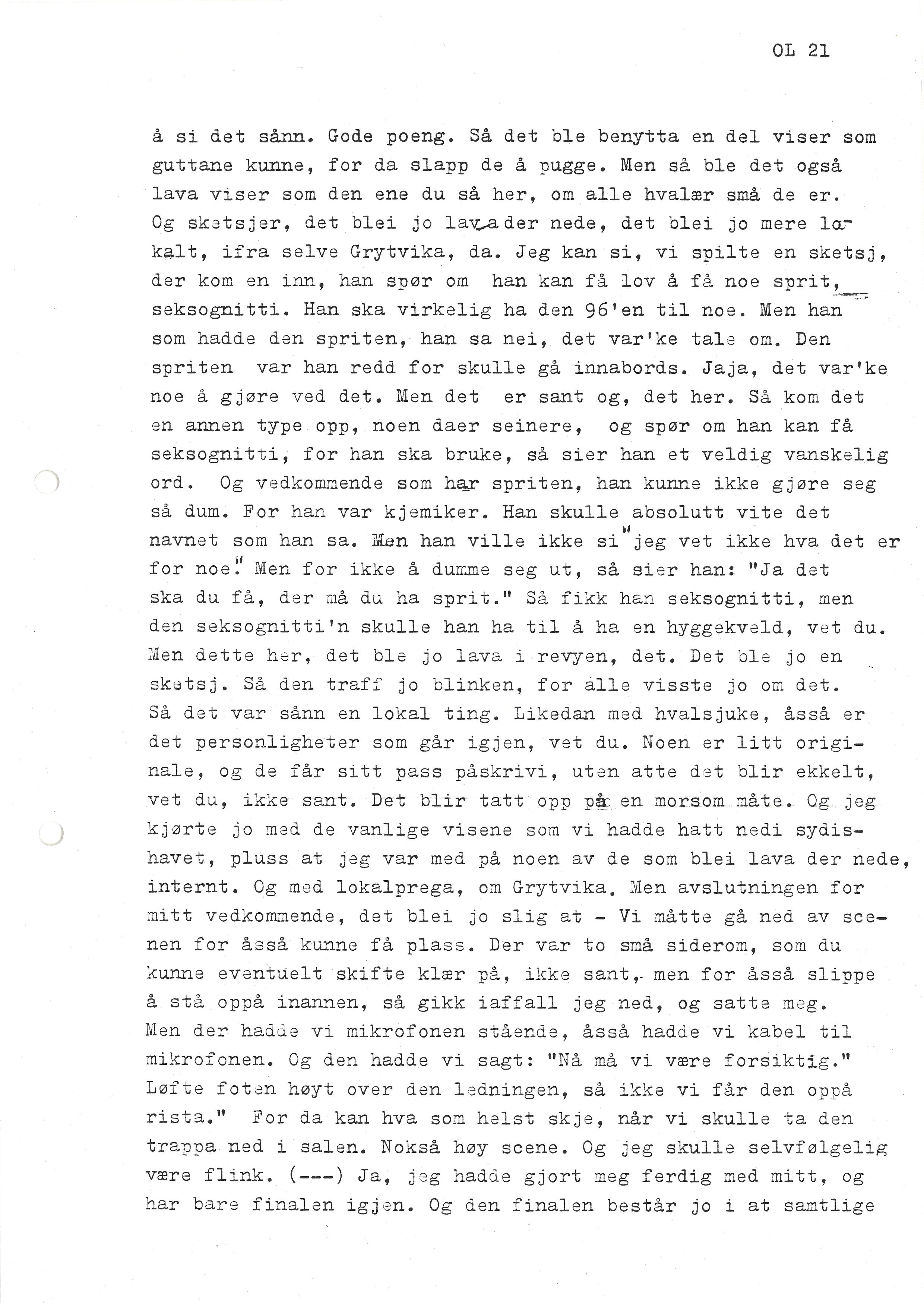 Sa 16 - Folkemusikk fra Vestfold, Gjerdesamlingen, VEMU/A-1868/I/L0001: Informantregister med intervjunedtegnelser, 1979-1986