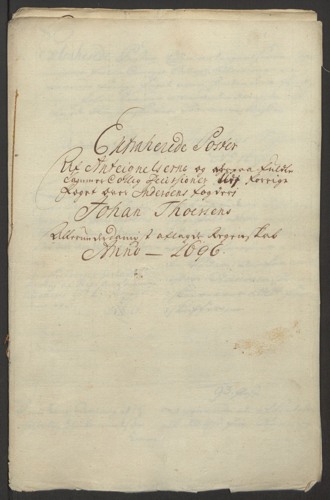 Rentekammeret inntil 1814, Reviderte regnskaper, Fogderegnskap, AV/RA-EA-4092/R63/L4309: Fogderegnskap Inderøy, 1695-1697, s. 365