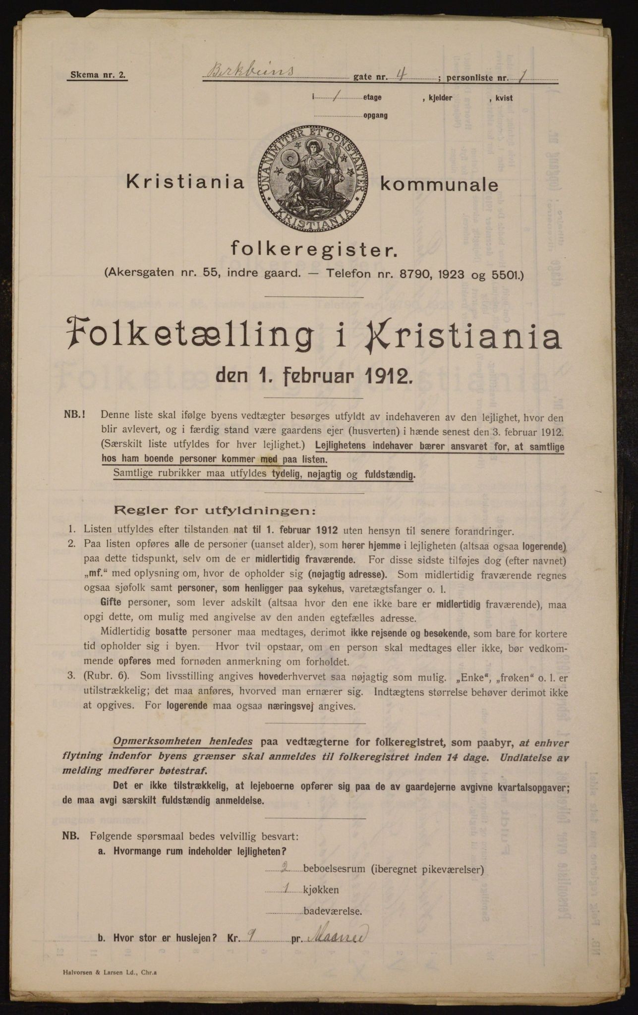 OBA, Kommunal folketelling 1.2.1912 for Kristiania, 1912, s. 4934