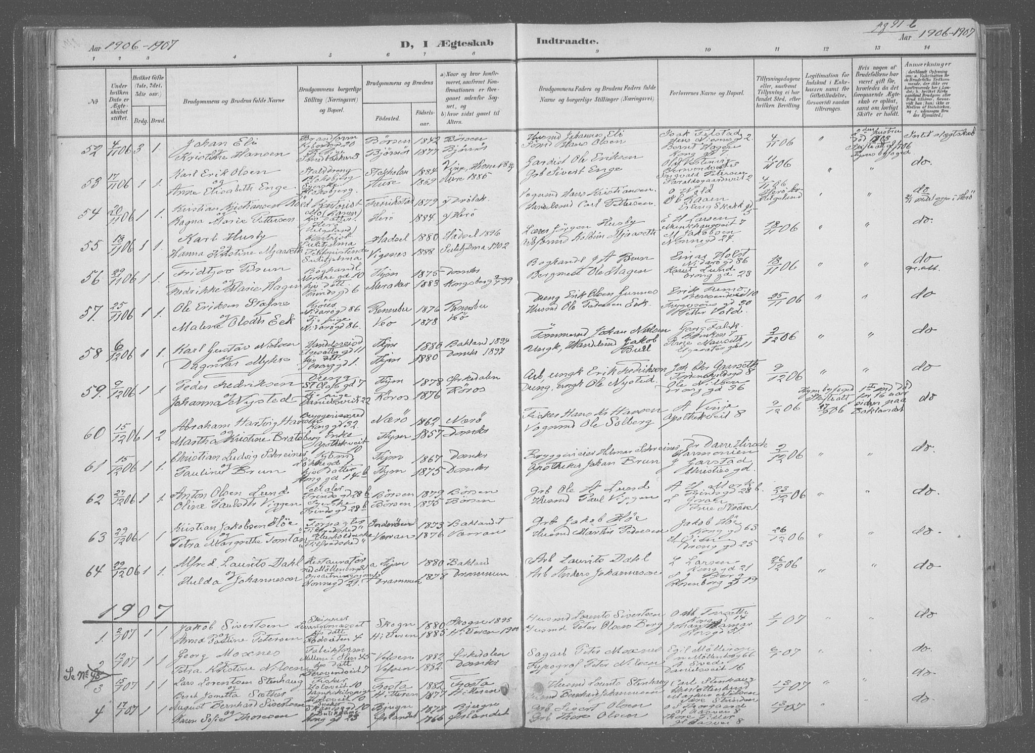 Ministerialprotokoller, klokkerbøker og fødselsregistre - Sør-Trøndelag, SAT/A-1456/601/L0064: Ministerialbok nr. 601A31, 1891-1911, s. 91l