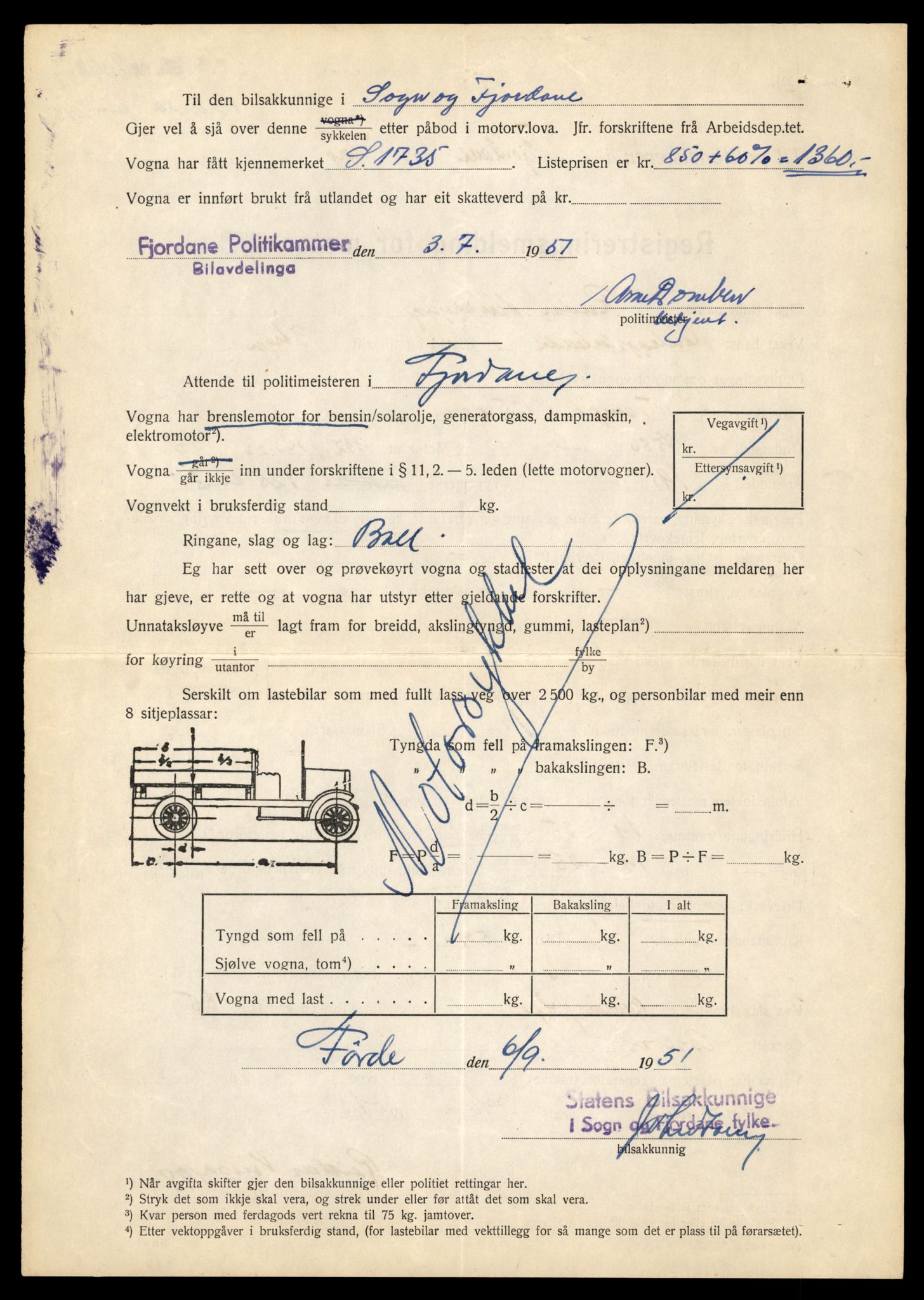 Møre og Romsdal vegkontor - Ålesund trafikkstasjon, AV/SAT-A-4099/F/Fe/L0040: Registreringskort for kjøretøy T 13531 - T 13709, 1927-1998, s. 2906