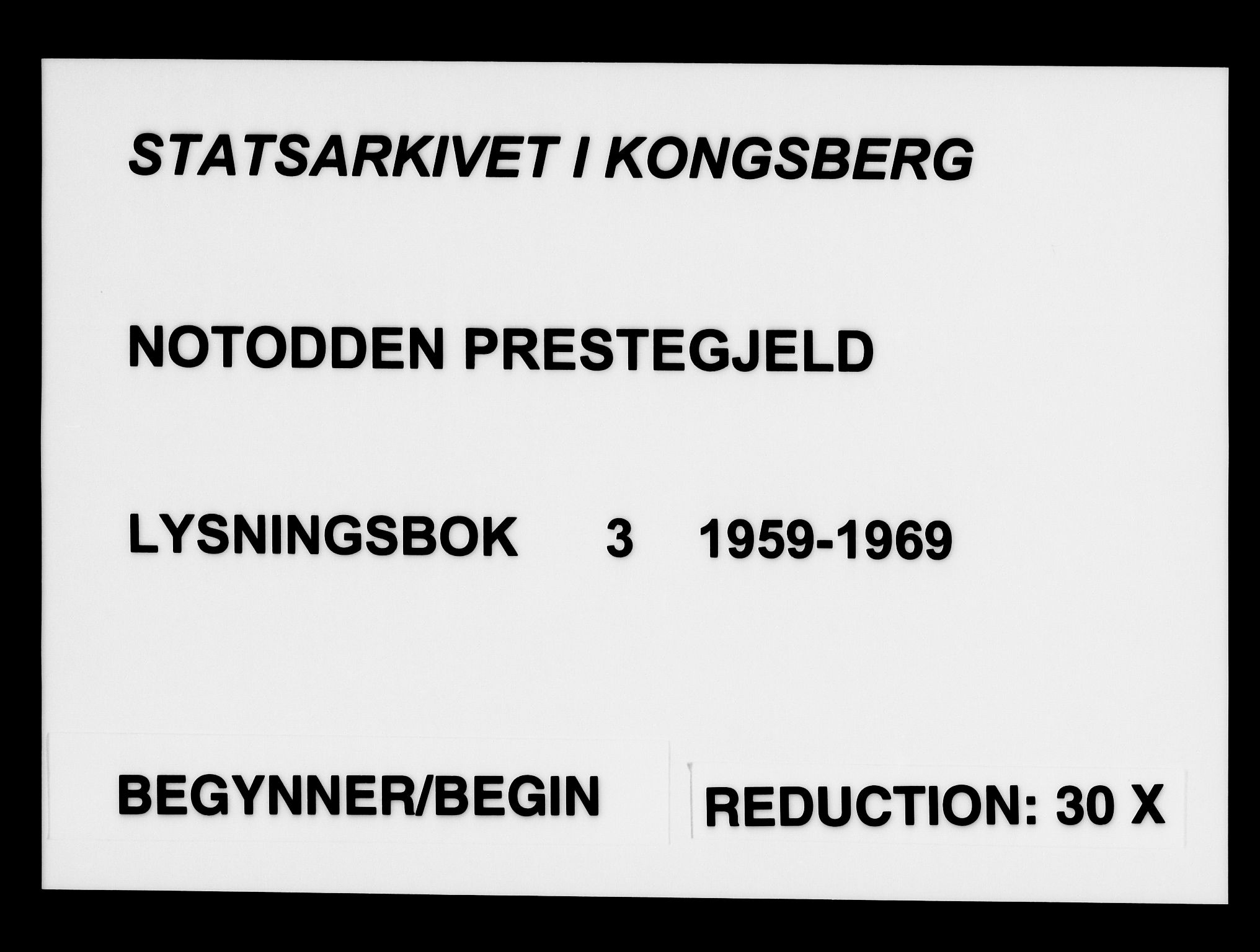 Notodden kirkebøker, SAKO/A-290/H/Ha/L0003: Lysningsprotokoll nr. 3, 1959-1969