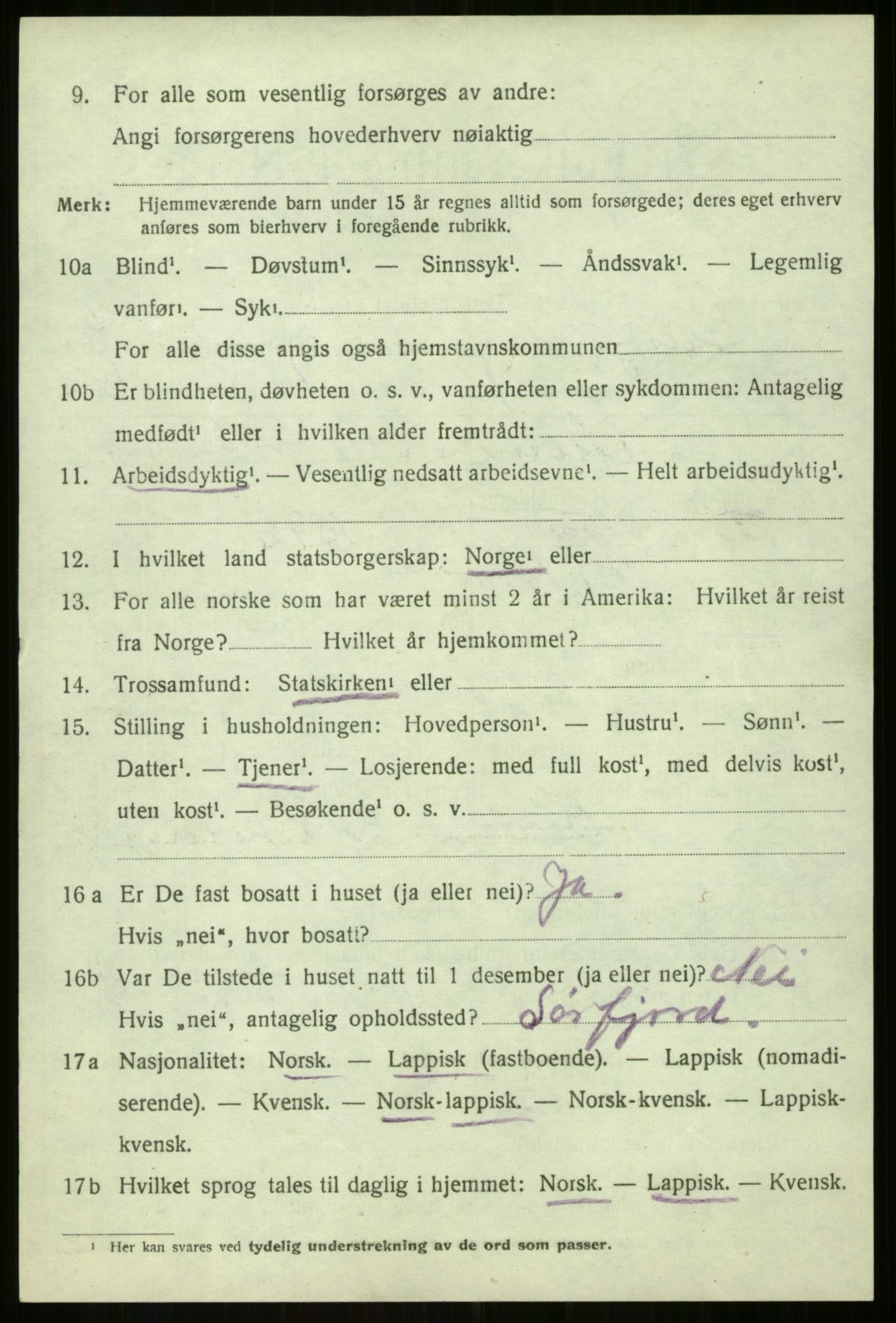 SATØ, Folketelling 1920 for 1933 Balsfjord herred, 1920, s. 2123