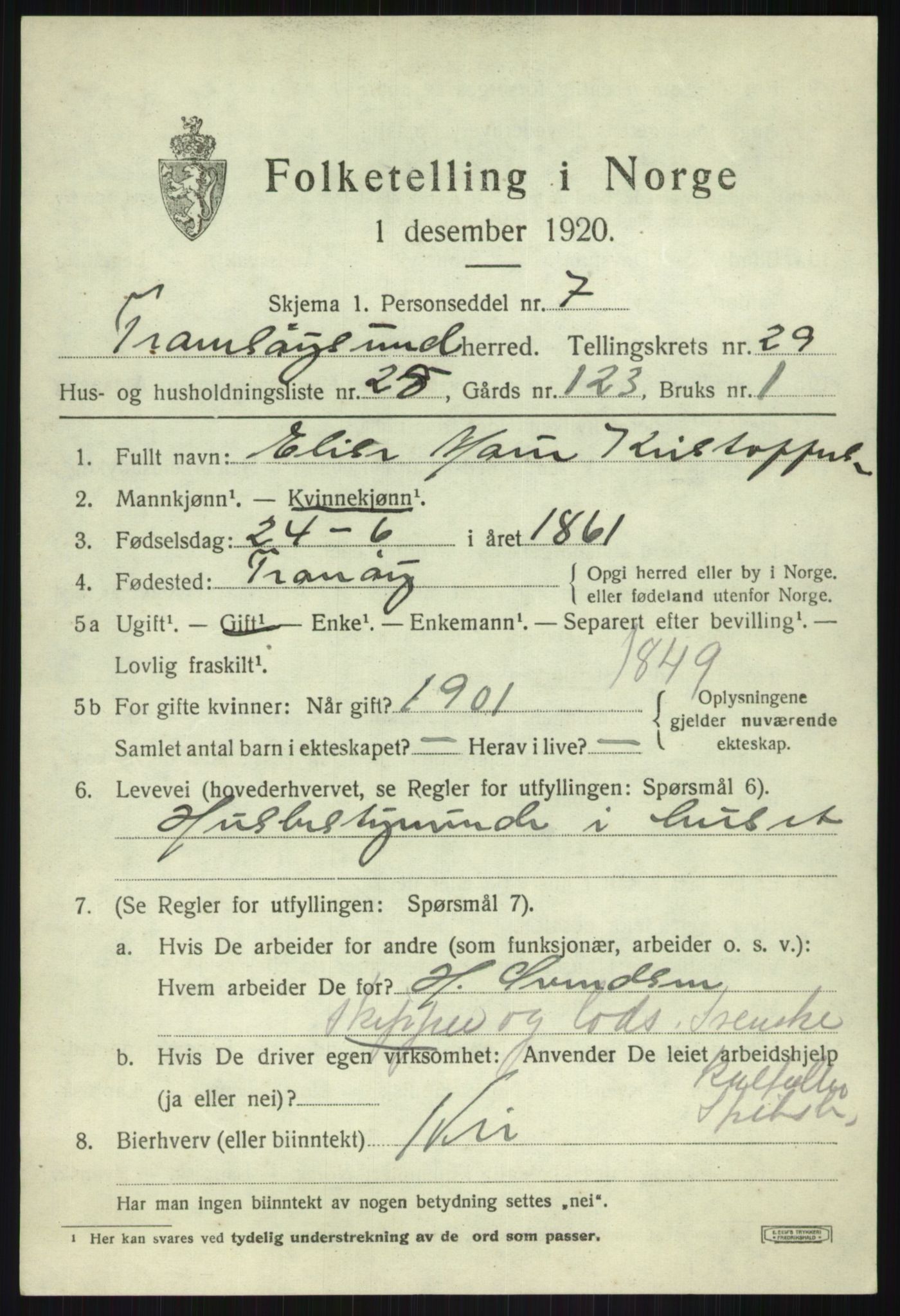 SATØ, Folketelling 1920 for 1934 Tromsøysund herred, 1920, s. 13648