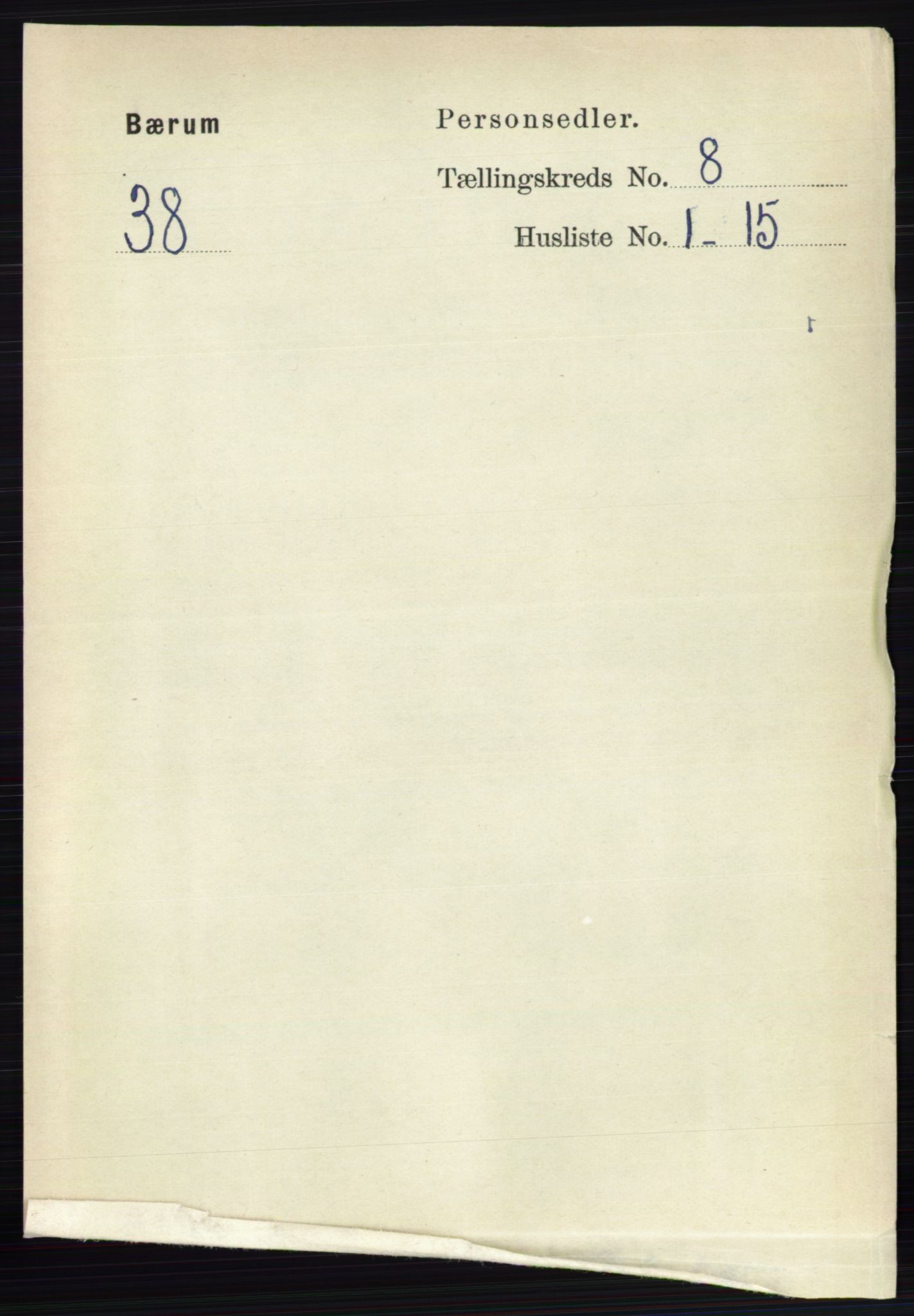 RA, Folketelling 1891 for 0219 Bærum herred, 1891, s. 4527