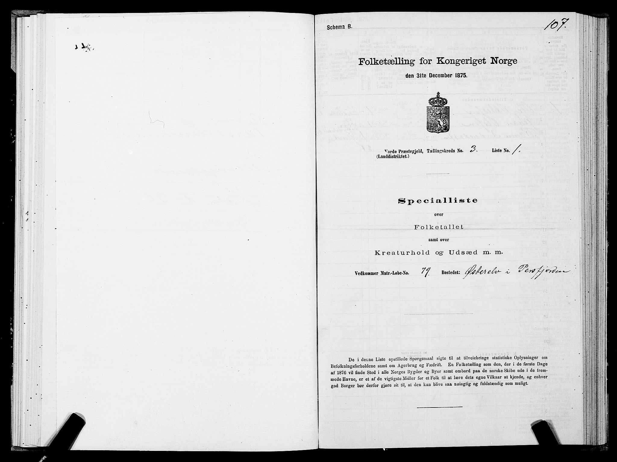 SATØ, Folketelling 1875 for 2028L Vardø prestegjeld, Vardø landsokn, 1875, s. 1107
