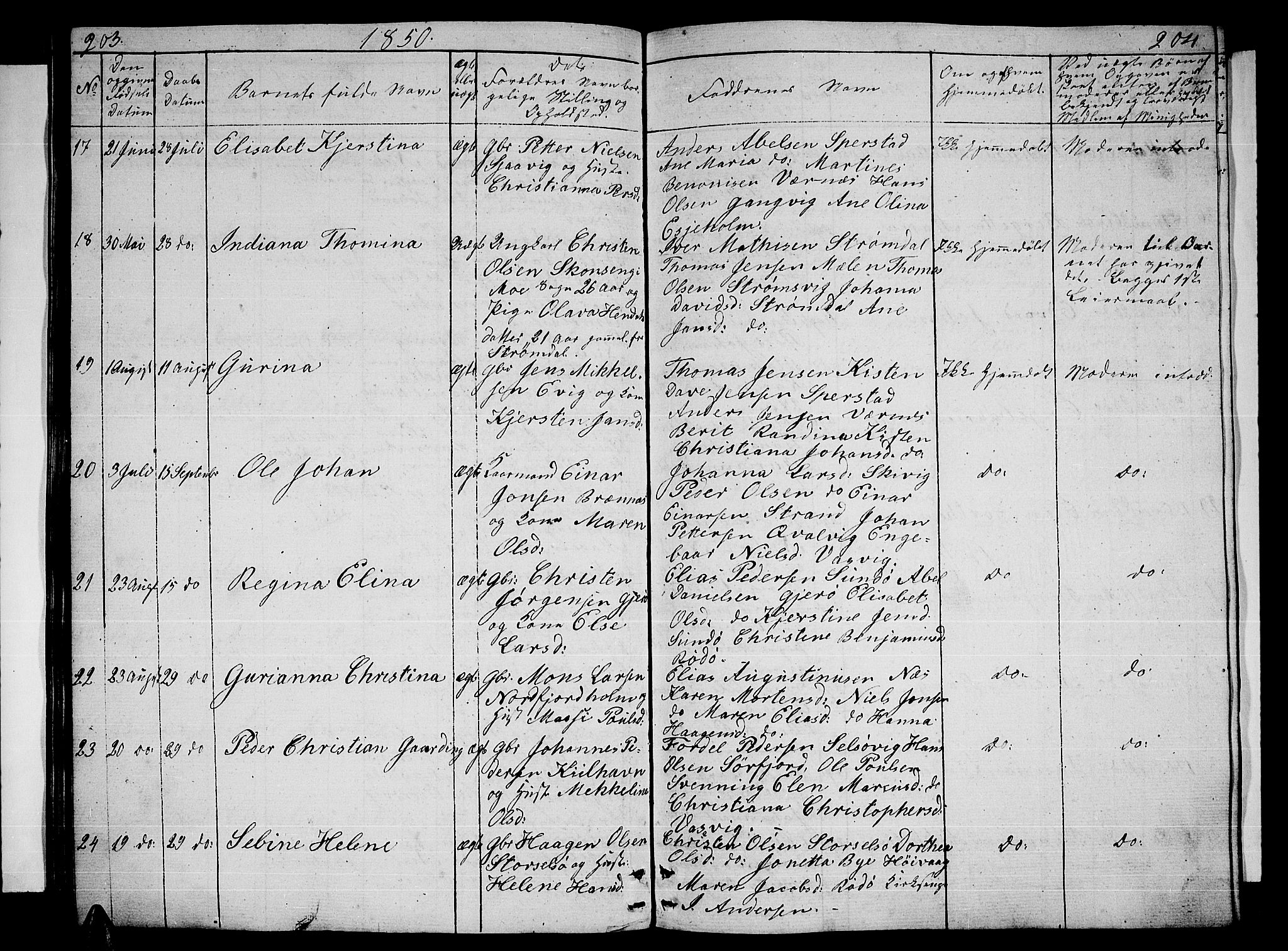 Ministerialprotokoller, klokkerbøker og fødselsregistre - Nordland, AV/SAT-A-1459/841/L0618: Klokkerbok nr. 841C02, 1833-1855, s. 203-204