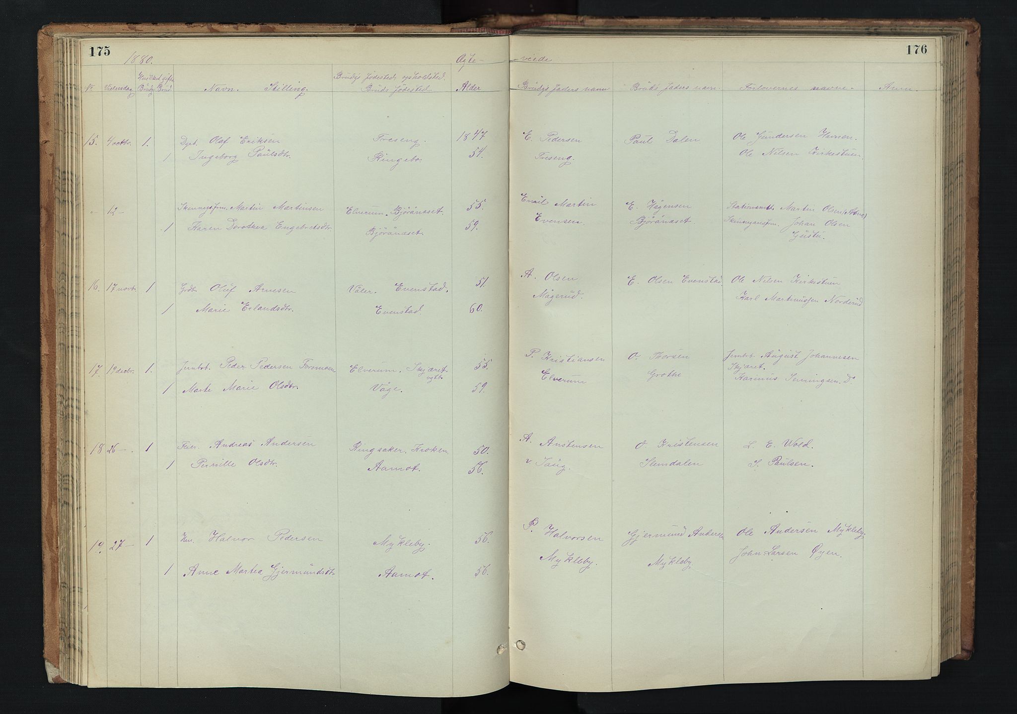 Stor-Elvdal prestekontor, AV/SAH-PREST-052/H/Ha/Hab/L0002: Klokkerbok nr. 2, 1860-1894, s. 175-176