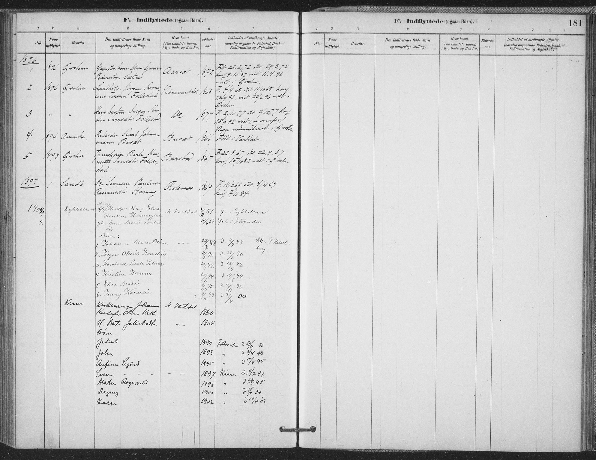 Ministerialprotokoller, klokkerbøker og fødselsregistre - Møre og Romsdal, SAT/A-1454/514/L0199: Ministerialbok nr. 514A01, 1878-1912, s. 181