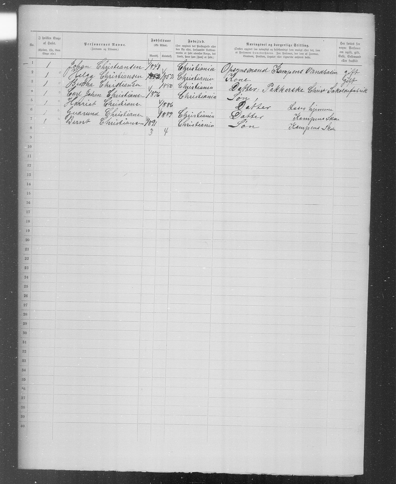 OBA, Kommunal folketelling 31.12.1899 for Kristiania kjøpstad, 1899, s. 2867