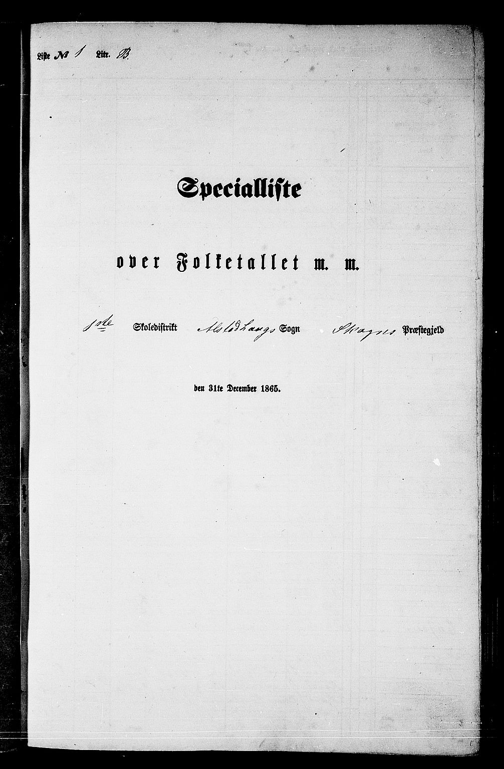 RA, Folketelling 1865 for 1719P Skogn prestegjeld, 1865, s. 28