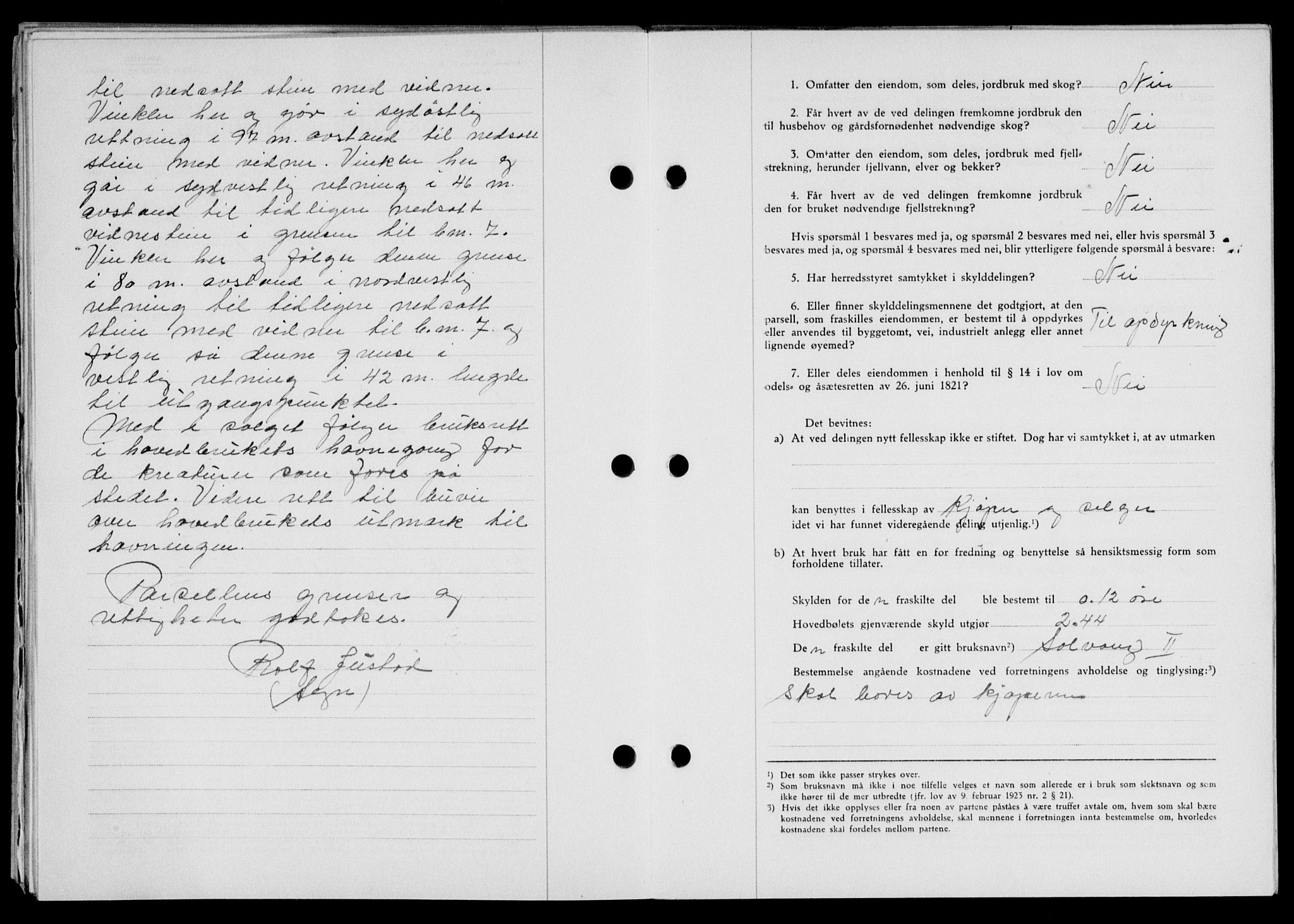 Lofoten sorenskriveri, SAT/A-0017/1/2/2C/L0014a: Pantebok nr. 14a, 1946-1946, Dagboknr: 1046/1946