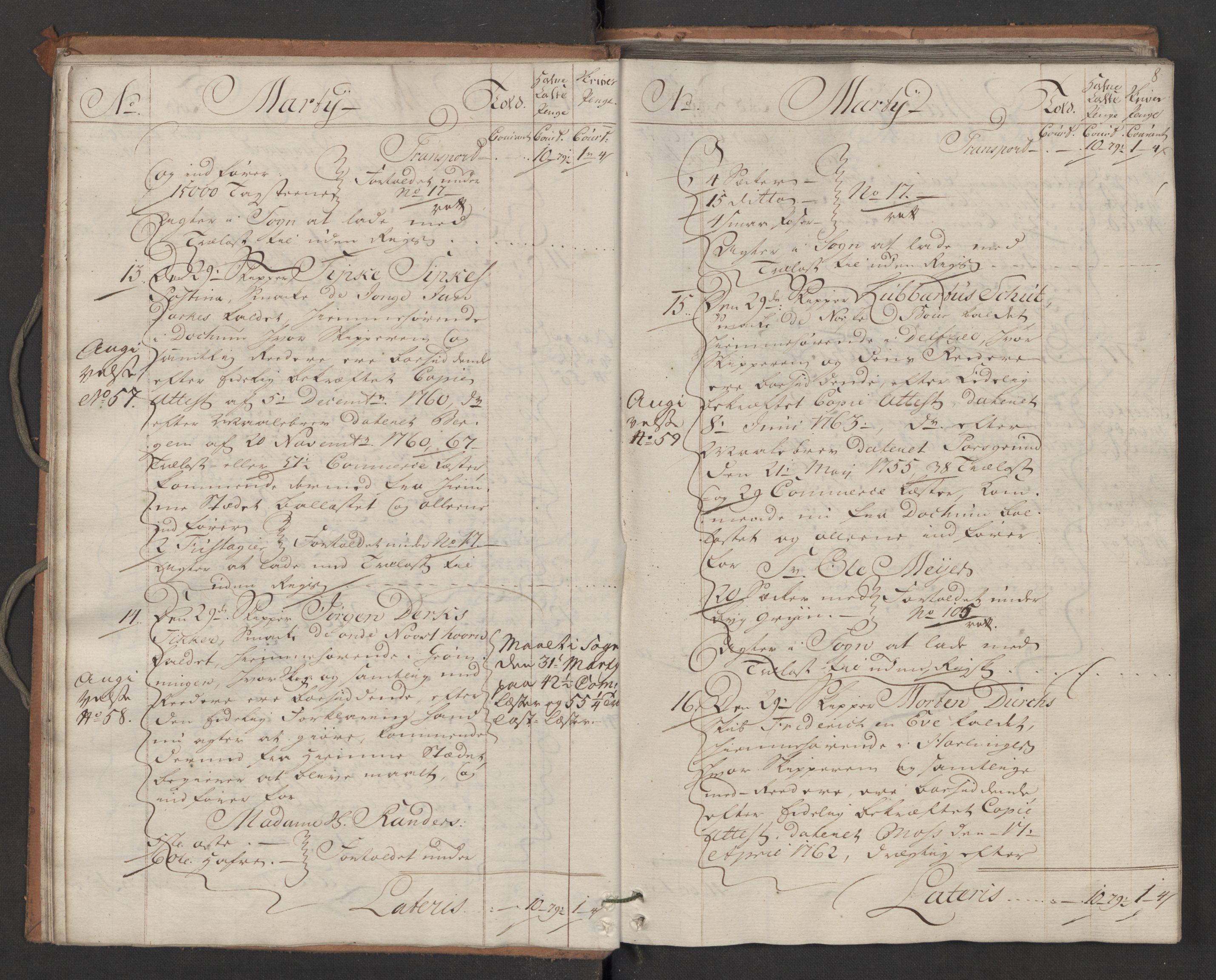 Generaltollkammeret, tollregnskaper, AV/RA-EA-5490/R05/L0042/0001: Tollregnskaper Moss, Son, Krokstad / Inngående hovedtollbok, 1764