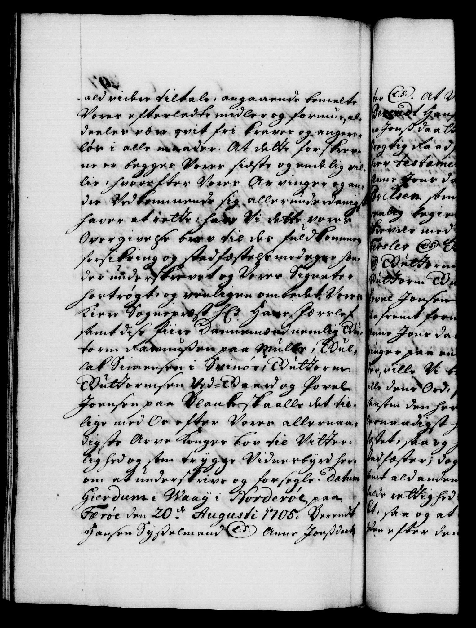 Danske Kanselli 1572-1799, AV/RA-EA-3023/F/Fc/Fca/Fcaa/L0019: Norske registre, 1704-1707, s. 297b