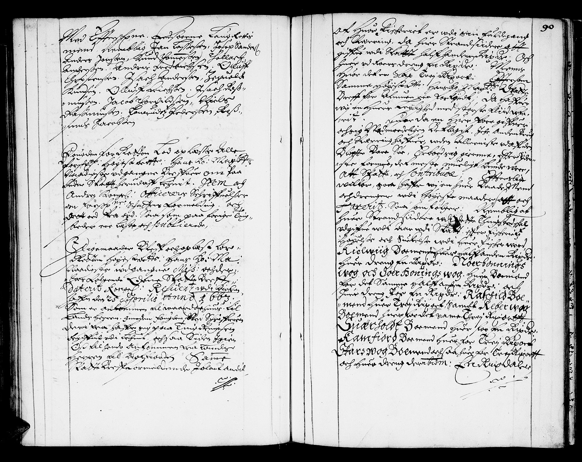 Finnmark sorenskriveri, AV/SATØ-S-0053/F/Fa/L0009: Justisprotokoller, 1654-1663, s. 89b-90a