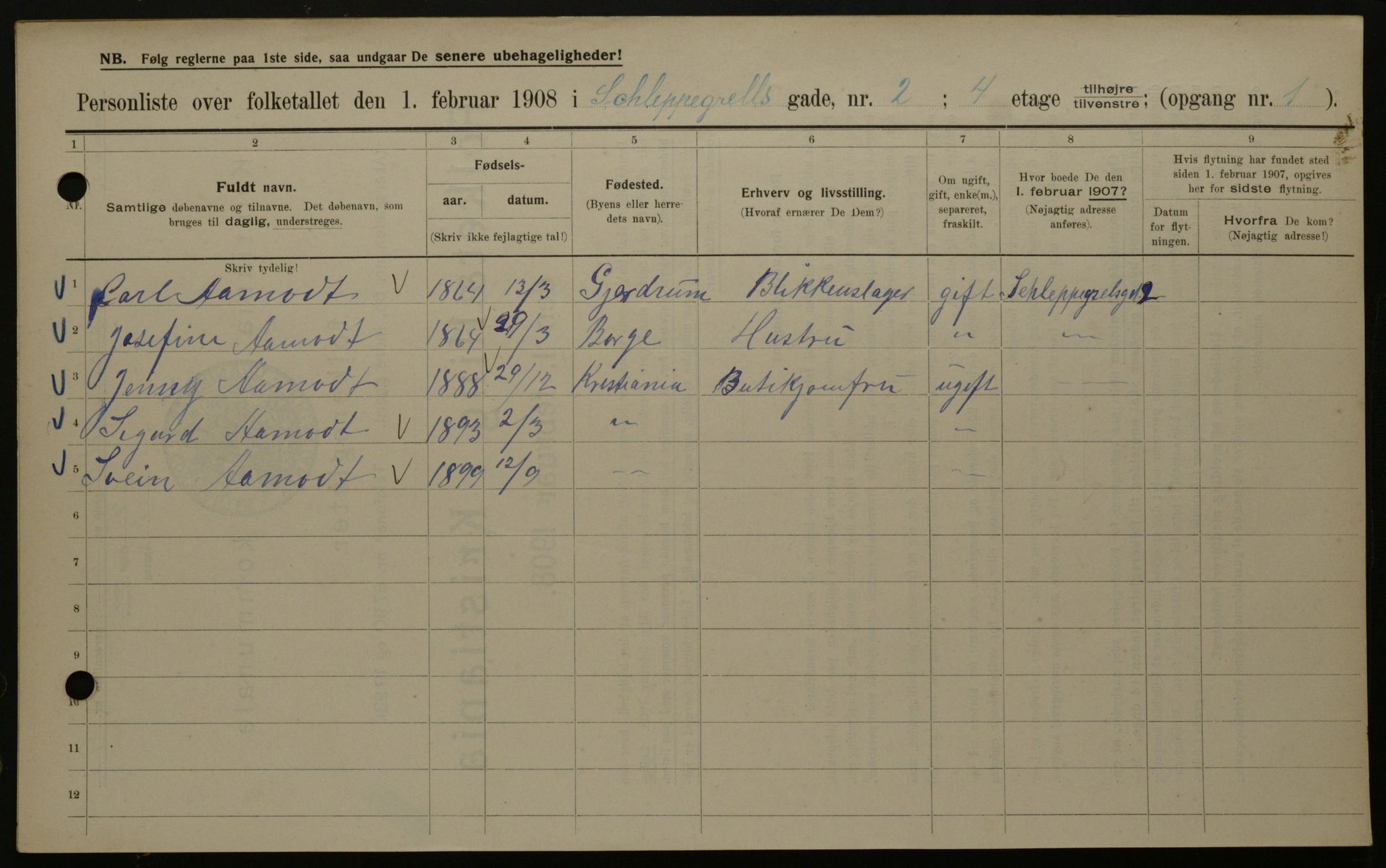 OBA, Kommunal folketelling 1.2.1908 for Kristiania kjøpstad, 1908, s. 80759