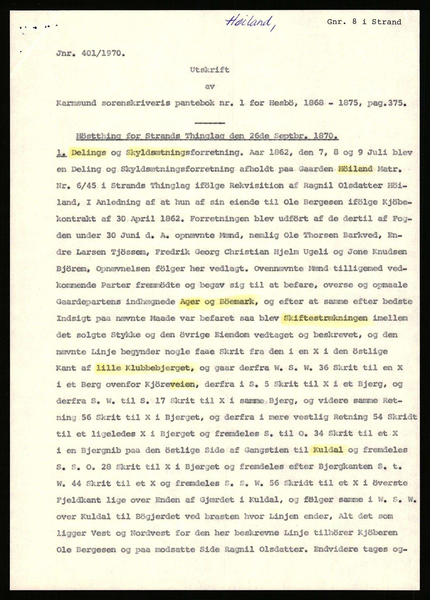 Statsarkivet i Stavanger, AV/SAST-A-101971/03/Y/Yj/L0041: Avskrifter sortert etter gårdsnavn: Hustveit i Vikedal - Høivik indre, 1750-1930, s. 506