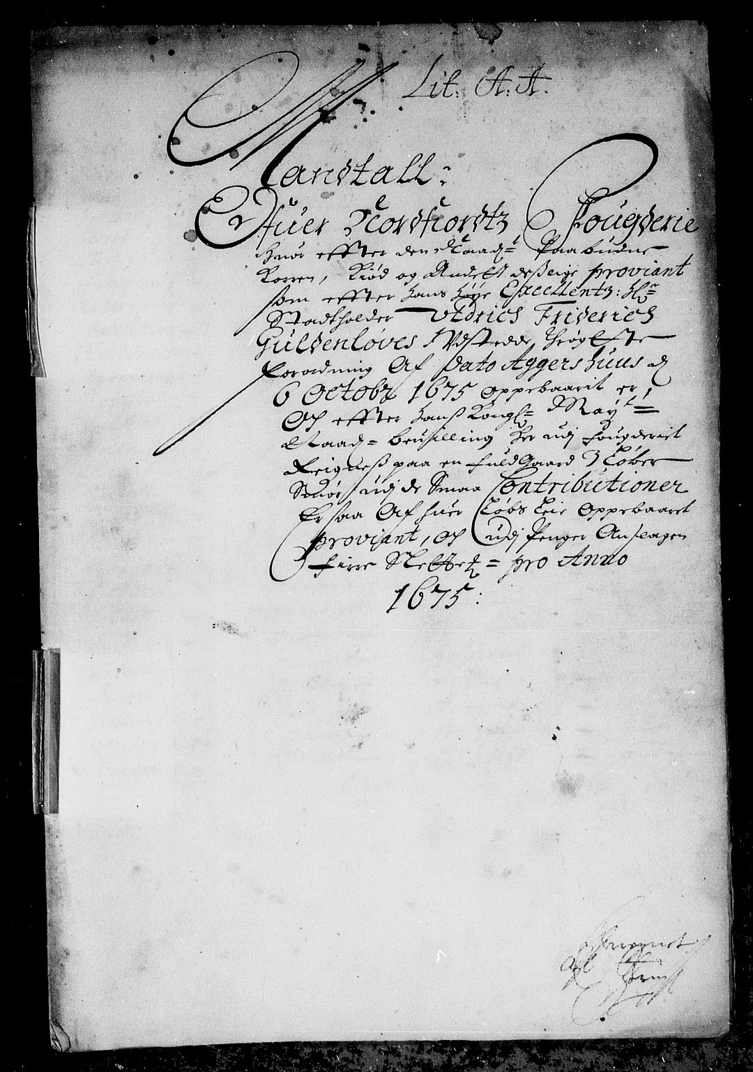 Rentekammeret inntil 1814, Reviderte regnskaper, Stiftamtstueregnskaper, Bergen stiftamt, AV/RA-EA-6043/R/Rc/L0043: Bergen stiftamt, 1675-1676